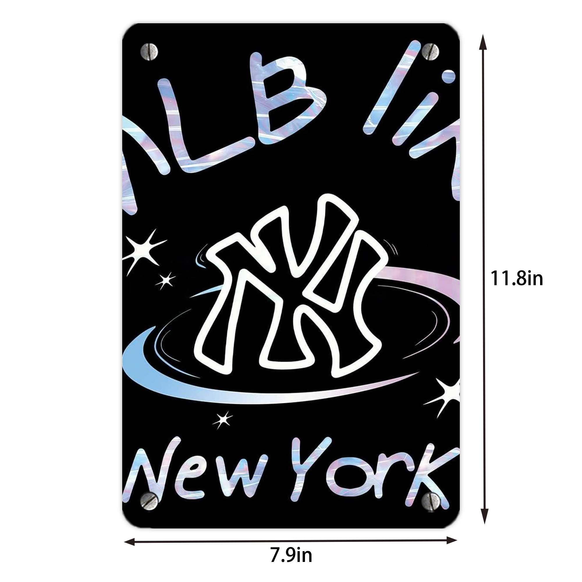 Like New York Yankees Baseball Team Metal Tin Sign 8x12inch - High-Quality Full-Print Decorative Wall Art, Durable Rust-Resistant Metal Plaque For Living Room, Bedroom, Kitchen, Office, Bar Décor