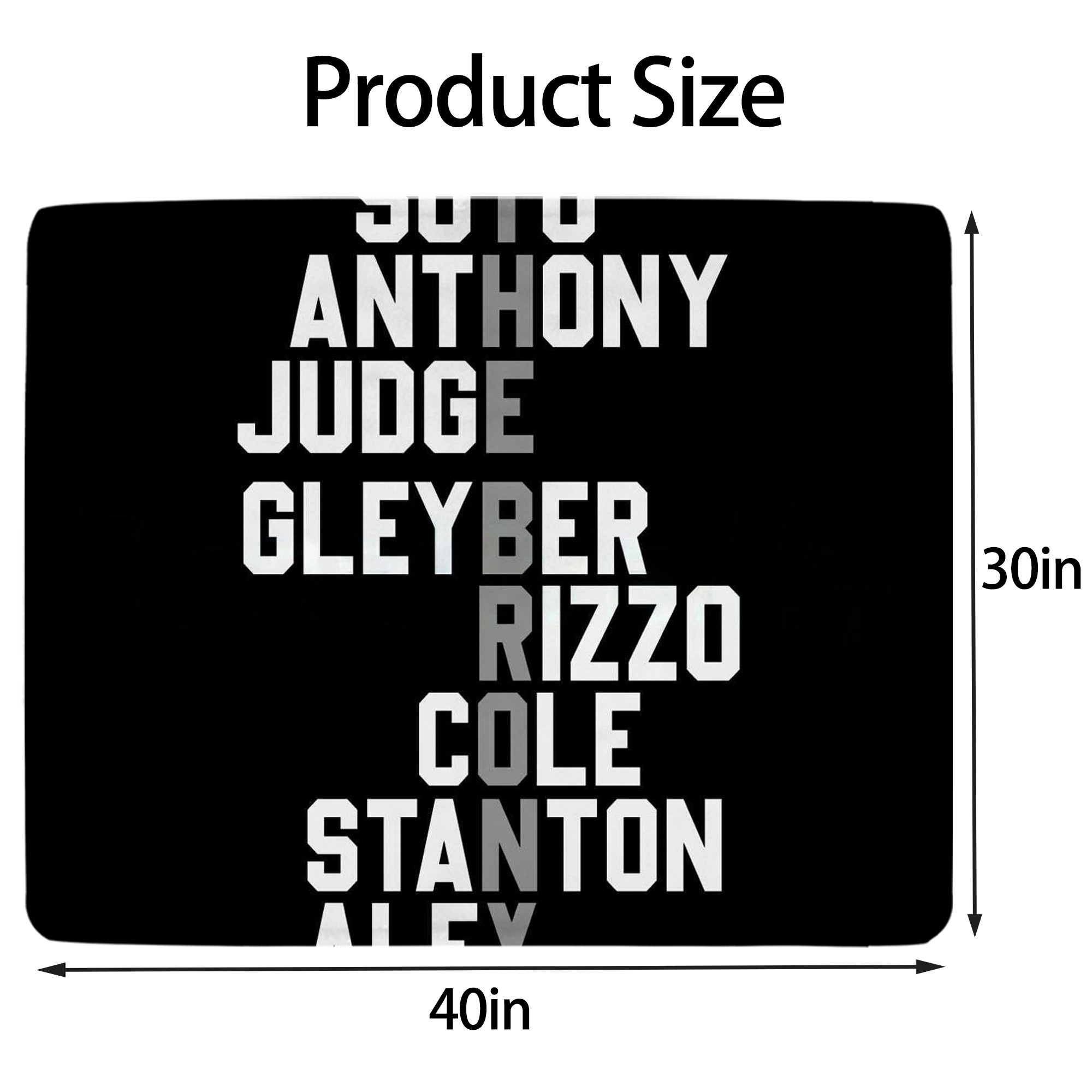 New York Yankees The Bronx Baseball Player Name Soft Plush Fleece Blanket 30x40 Inch - 300GSM Flannel, Ultra Soft & Warm, Lightweight & Durable, Perfect For Kids, Adults, Couch, Bed, Camping, Travel, Gift For Family & Friends