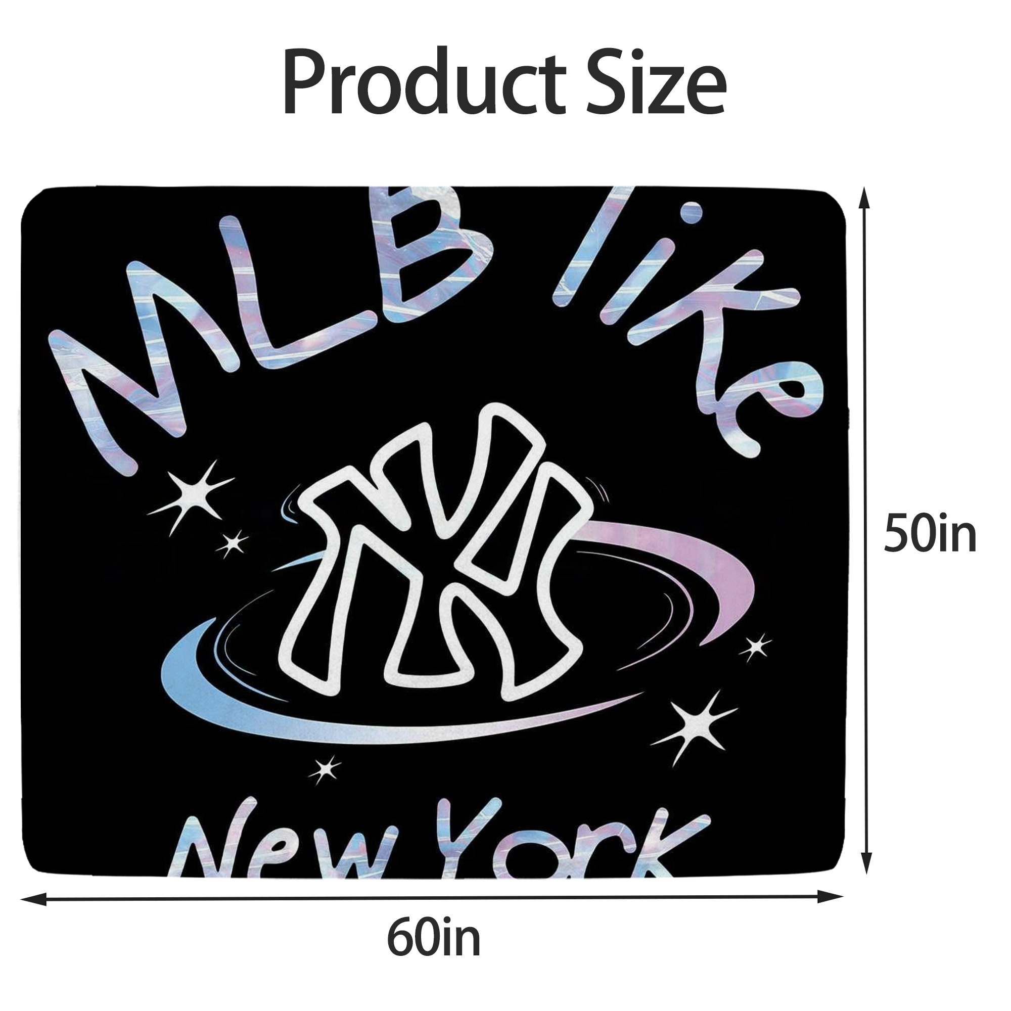 Like New York Yankees Baseball Team Soft Fleece Throw Blanket 50 X 60 Inch – Super Soft, Lightweight, And Durable – Perfect For Sofa, Bed, Camping, And More – Ideal Gift For Family And Friends