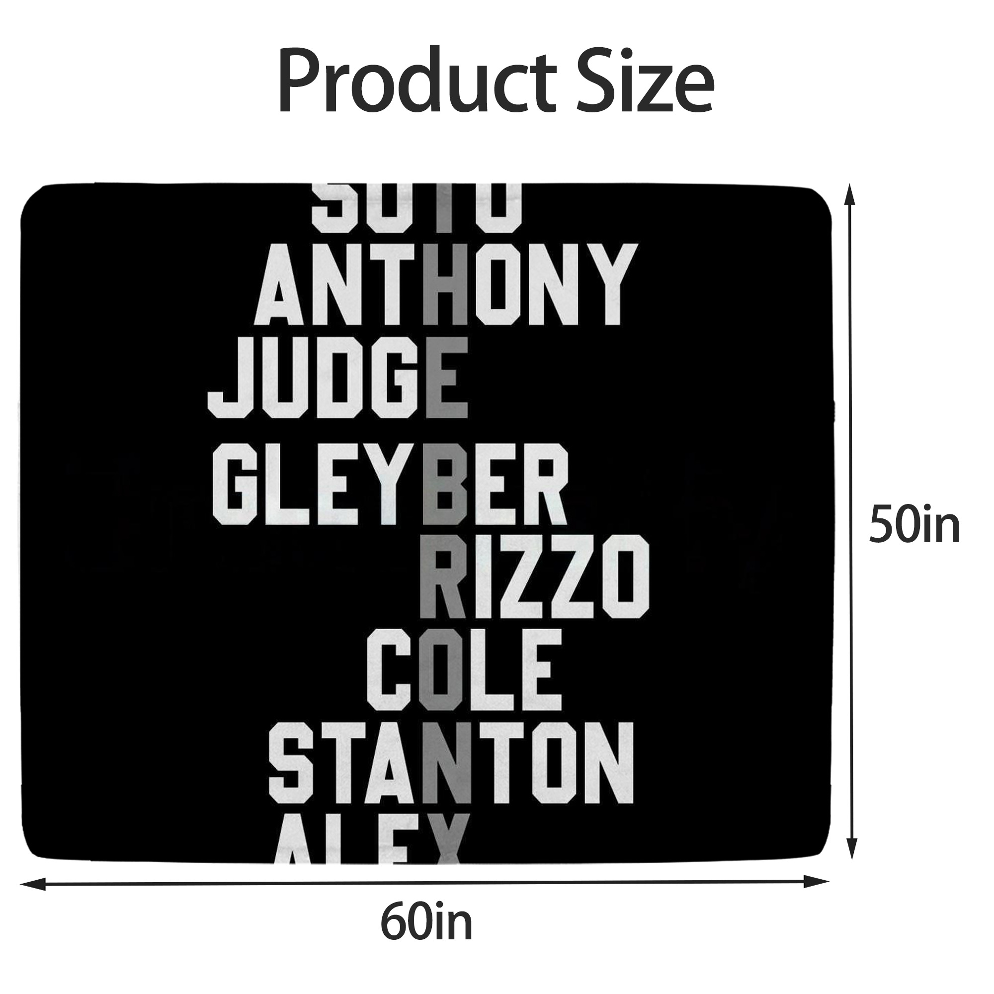 New York Yankees The Bronx Baseball Player Name Soft Fleece Throw Blanket 50 X 60 Inch – Super Soft, Lightweight, And Durable – Perfect For Sofa, Bed, Camping, And More – Ideal Gift For Family And Friends