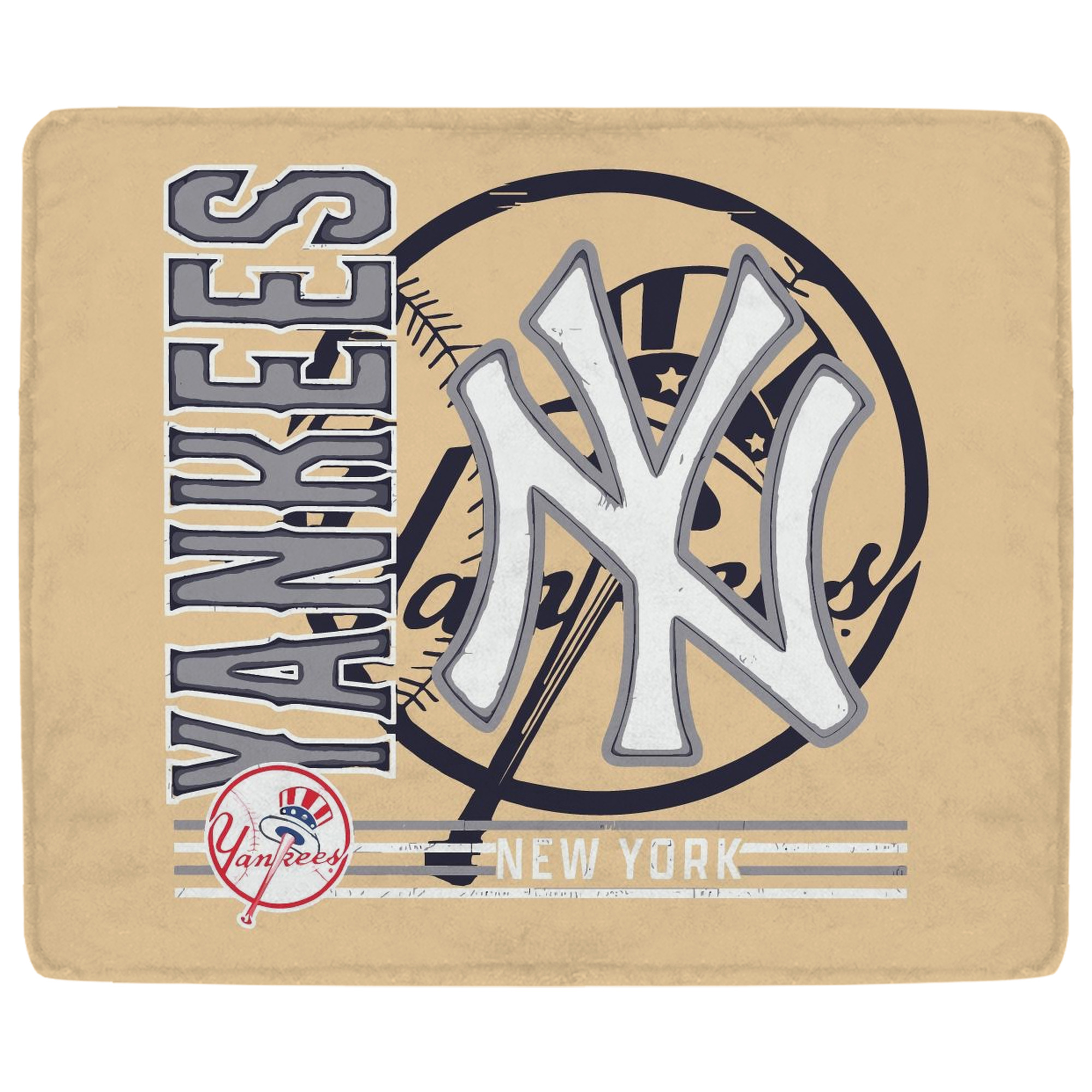 Vintage New York Yankees Logo In Crisp Soft Fleece Throw Blanket 50 X 60 Inch – Super Soft, Lightweight, And Durable – Perfect For Sofa, Bed, Camping, And More – Ideal Gift For Family And Friends