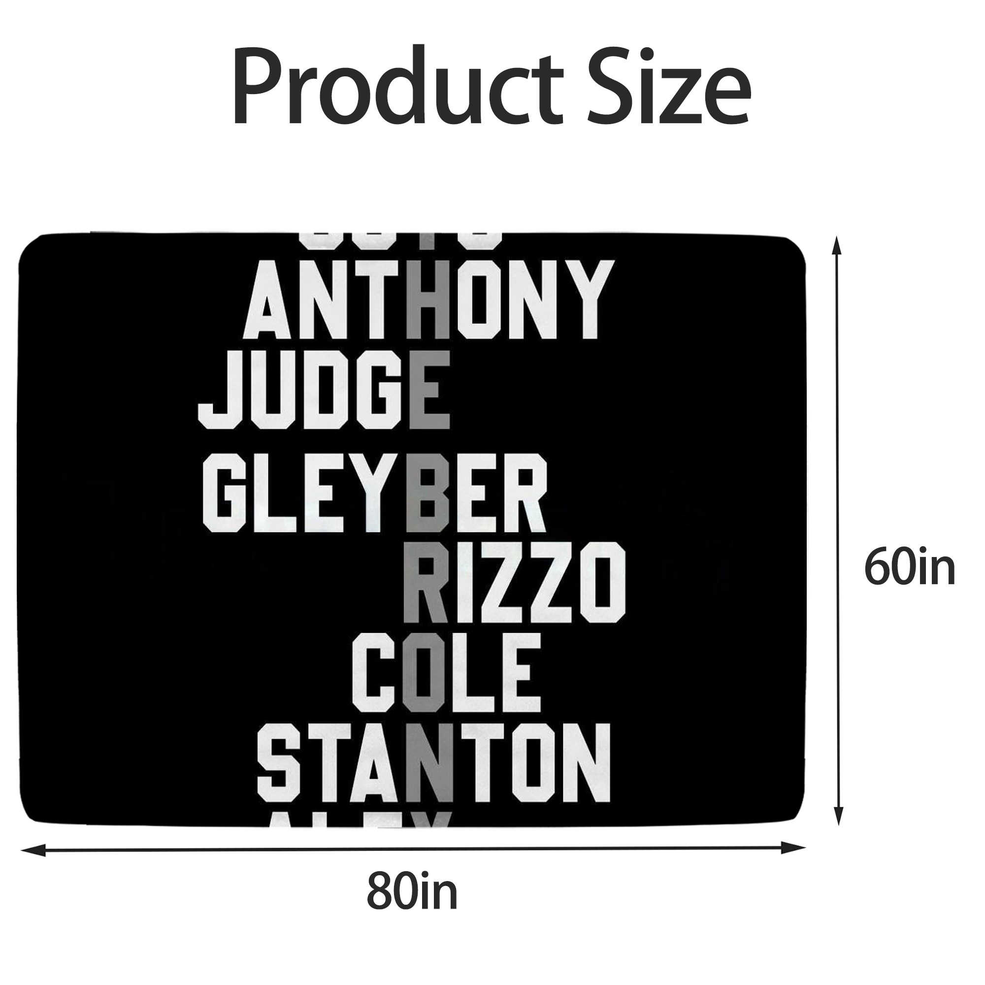 New York Yankees The Bronx Baseball Player Name Soft Fleece Throw Blanket 60 X 80 Inch – Super Soft, Lightweight, And Durable – Perfect For Sofa, Bed, Camping, And More – Ideal Gift For Family And Friends