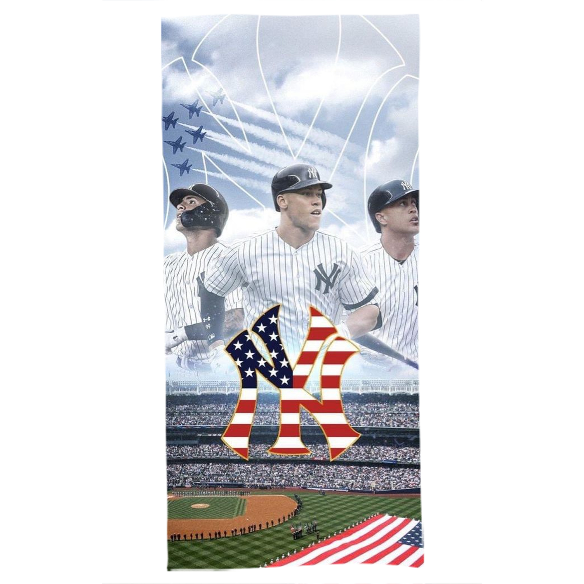 New York Yankees 161 Bath Towel 70x140 Cm – Soft & Quick Drying Polyester Shower Towel For Adults – Highly Absorbent, Lightweight, Skin-Friendly, Machine Washable – Ideal For Bathroom, Gym, Travel