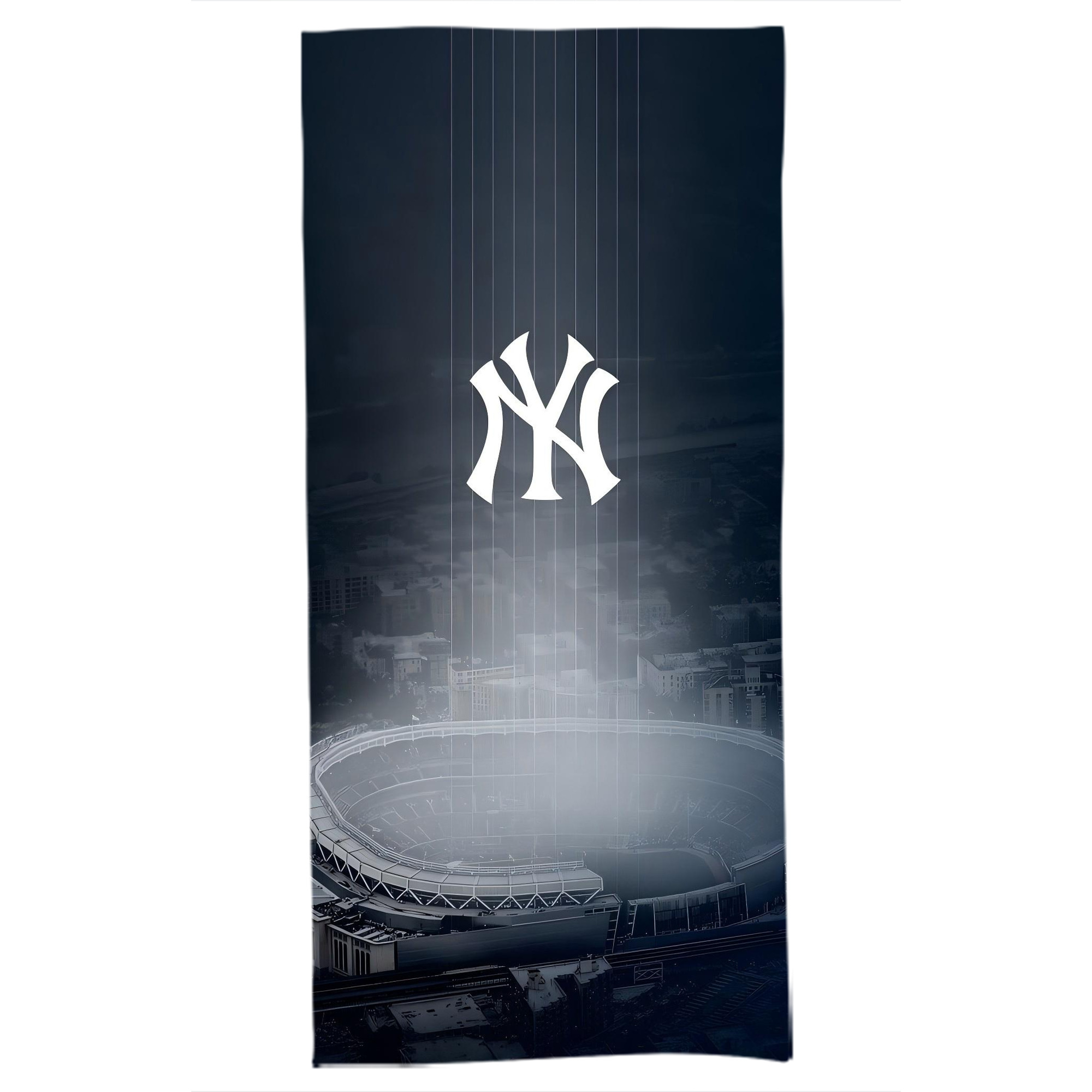 New York Yankees 225 Bath Towel 70x140 Cm – Soft & Quick Drying Polyester Shower Towel For Adults – Highly Absorbent, Lightweight, Skin-Friendly, Machine Washable – Ideal For Bathroom, Gym, Travel