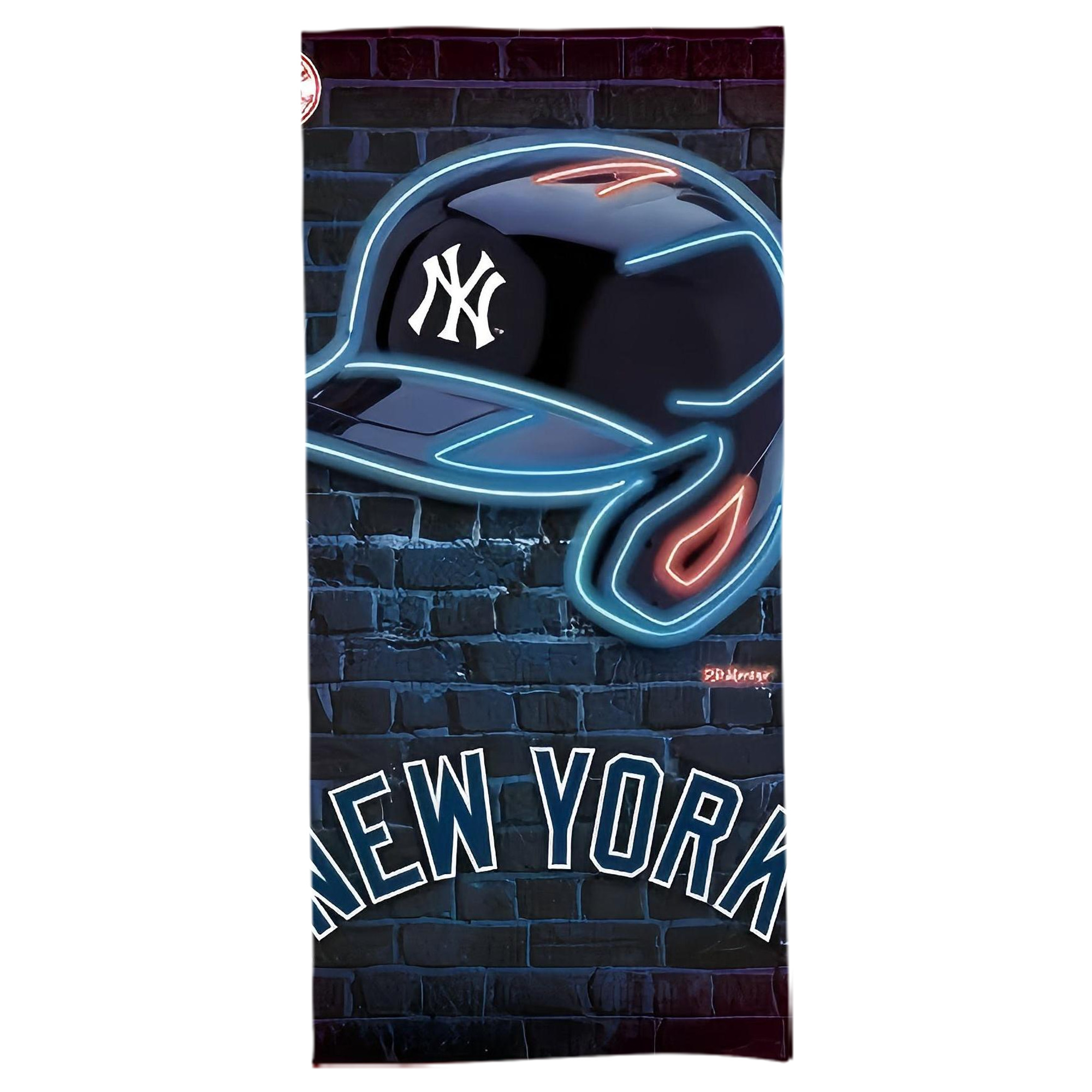 New York Yankees 230 Bath Towel 70x140 Cm – Soft & Quick Drying Polyester Shower Towel For Adults – Highly Absorbent, Lightweight, Skin-Friendly, Machine Washable – Ideal For Bathroom, Gym, Travel
