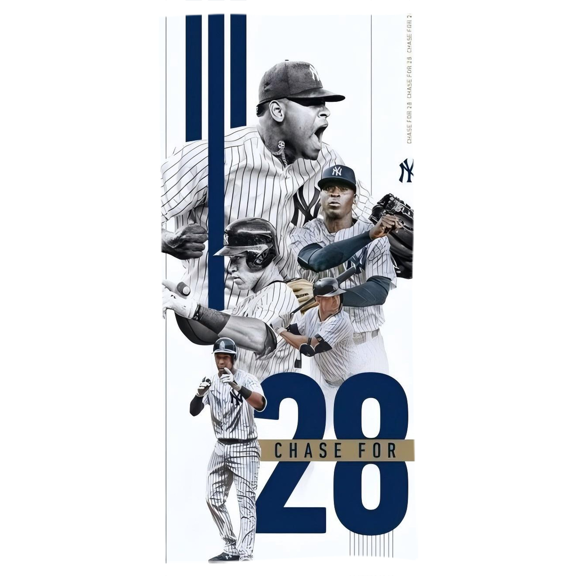 New York Yankees Chase For 28 Bath Towel 70x140 Cm – Soft & Quick Drying Polyester Shower Towel For Adults – Highly Absorbent, Lightweight, Skin-Friendly, Machine Washable – Ideal For Bathroom, Gym, Travel