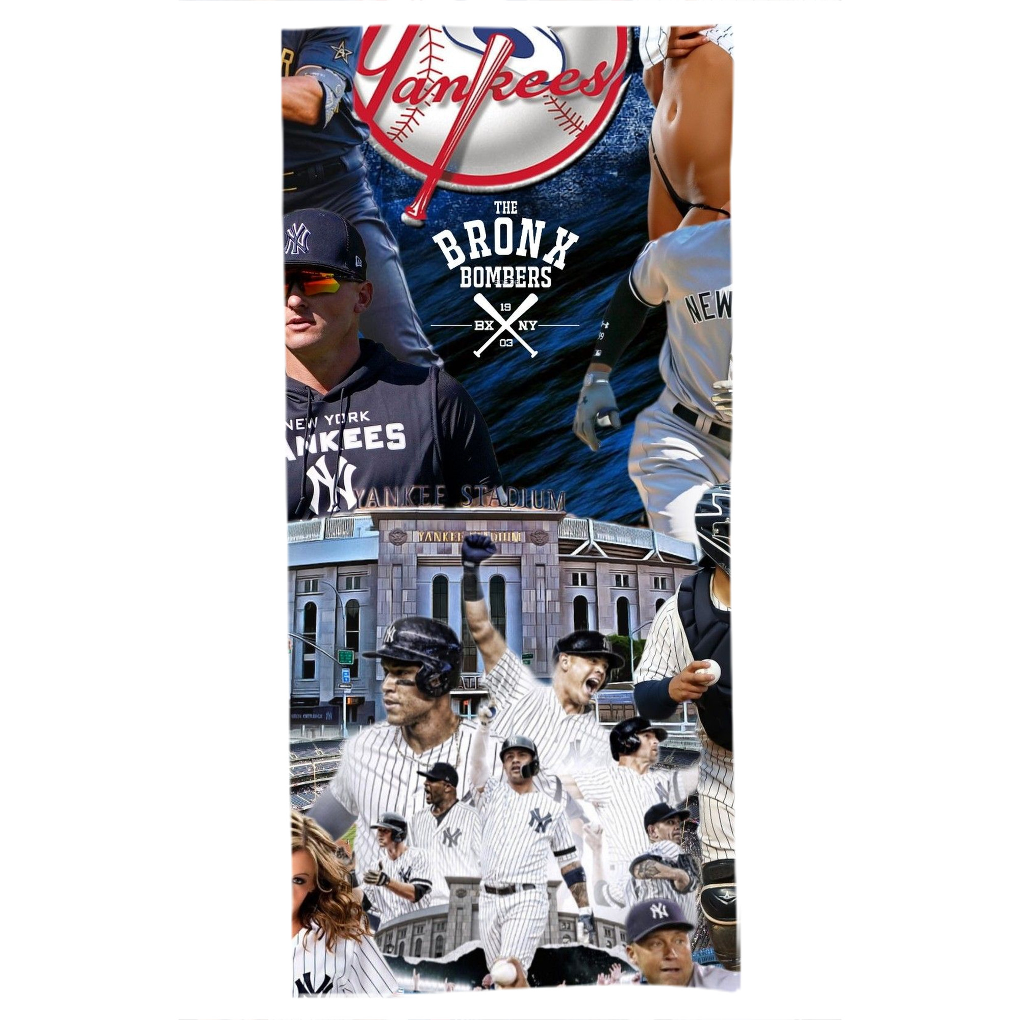 New York Yankees 336 Bath Towel 70x140 Cm – Soft & Quick Drying Polyester Shower Towel For Adults – Highly Absorbent, Lightweight, Skin-Friendly, Machine Washable – Ideal For Bathroom, Gym, Travel