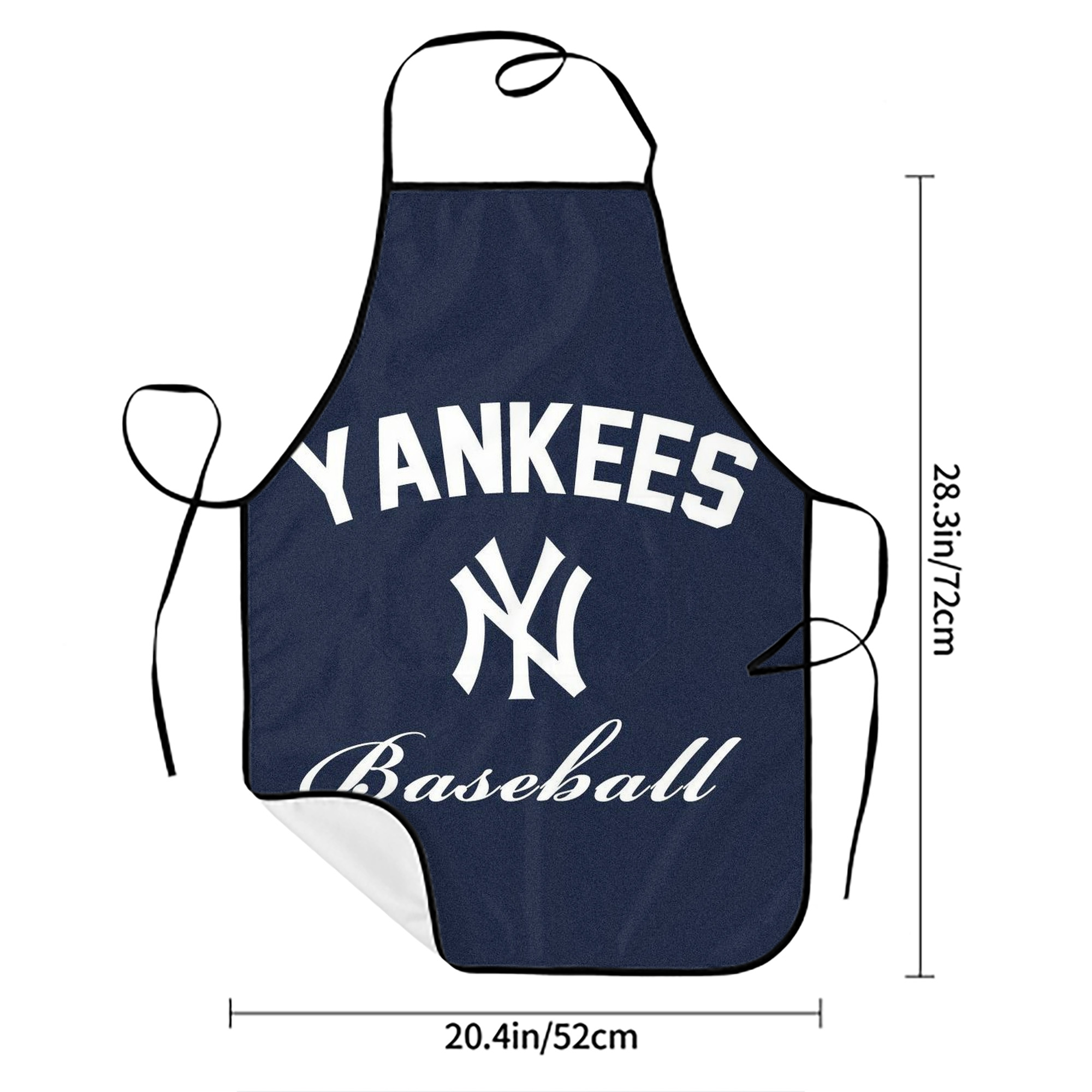 New York Yankees Baseball Stain-Resistant Polyester Apron With Pocket – Full Print, Waterproof, Anti-Wrinkle, Anti-Pilling – Ideal For Kitchen, BBQ, Restaurant, Salon & More