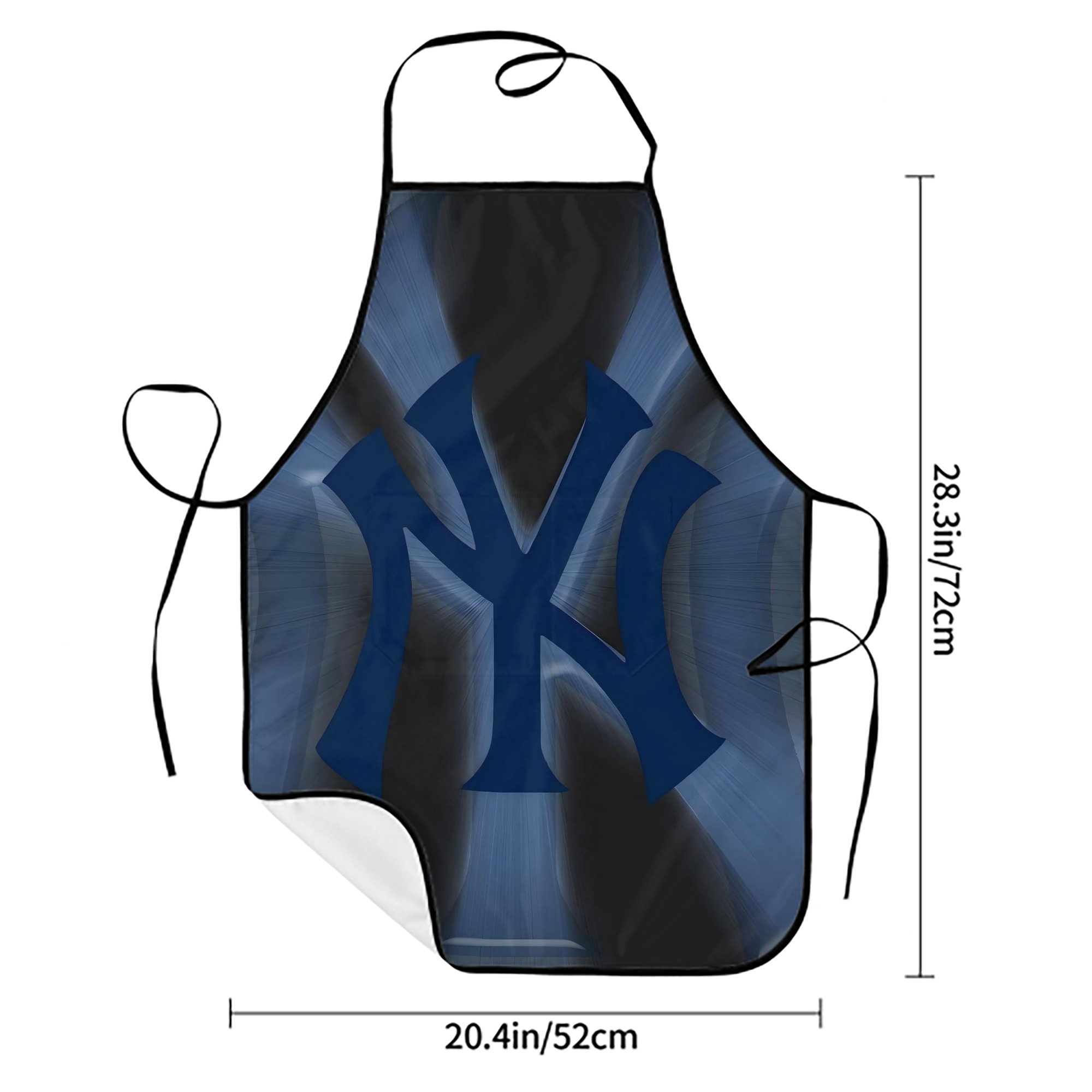 New York Yankees 110 Stain-Resistant Polyester Apron With Pocket – Full Print, Waterproof, Anti-Wrinkle, Anti-Pilling – Ideal For Kitchen, BBQ, Restaurant, Salon & More