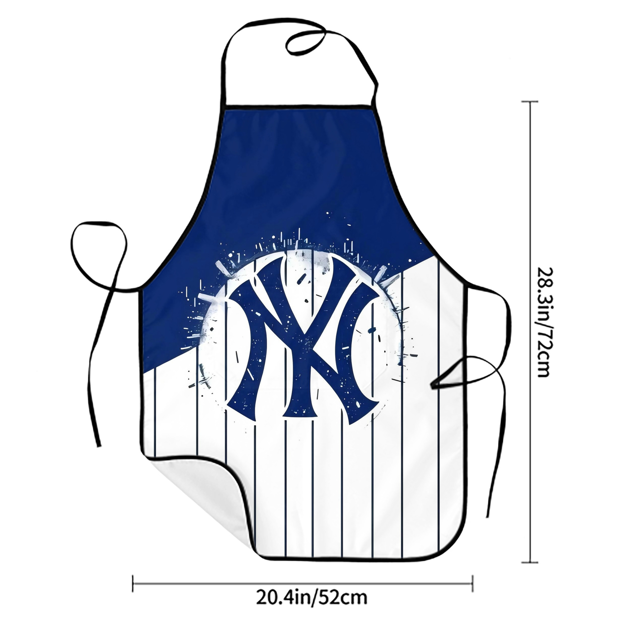 New York Yankees 106 Stain-Resistant Polyester Apron With Pocket – Full Print, Waterproof, Anti-Wrinkle, Anti-Pilling – Ideal For Kitchen, BBQ, Restaurant, Salon & More