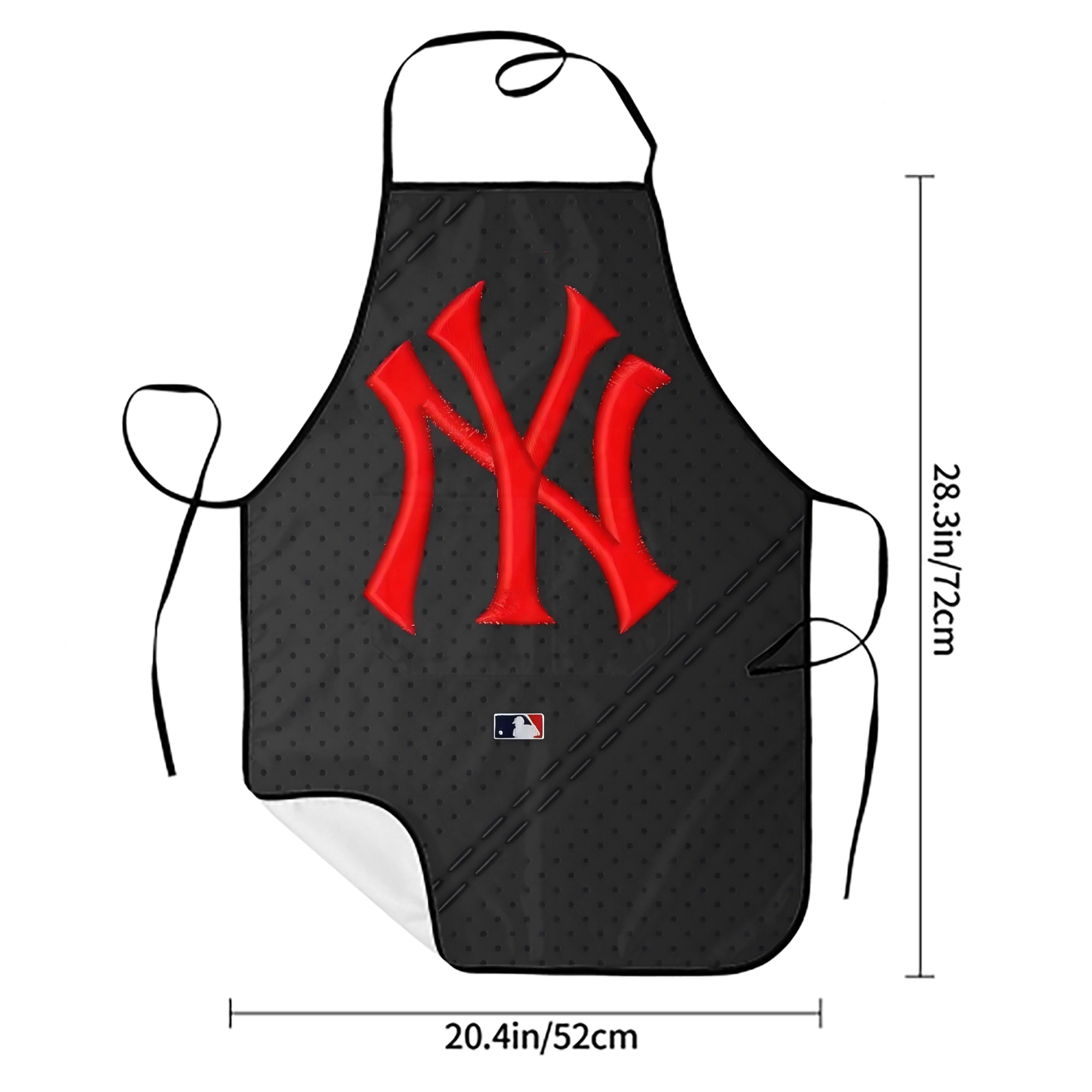 New York Yankees 121 Stain-Resistant Polyester Apron With Pocket – Full Print, Waterproof, Anti-Wrinkle, Anti-Pilling – Ideal For Kitchen, BBQ, Restaurant, Salon & More