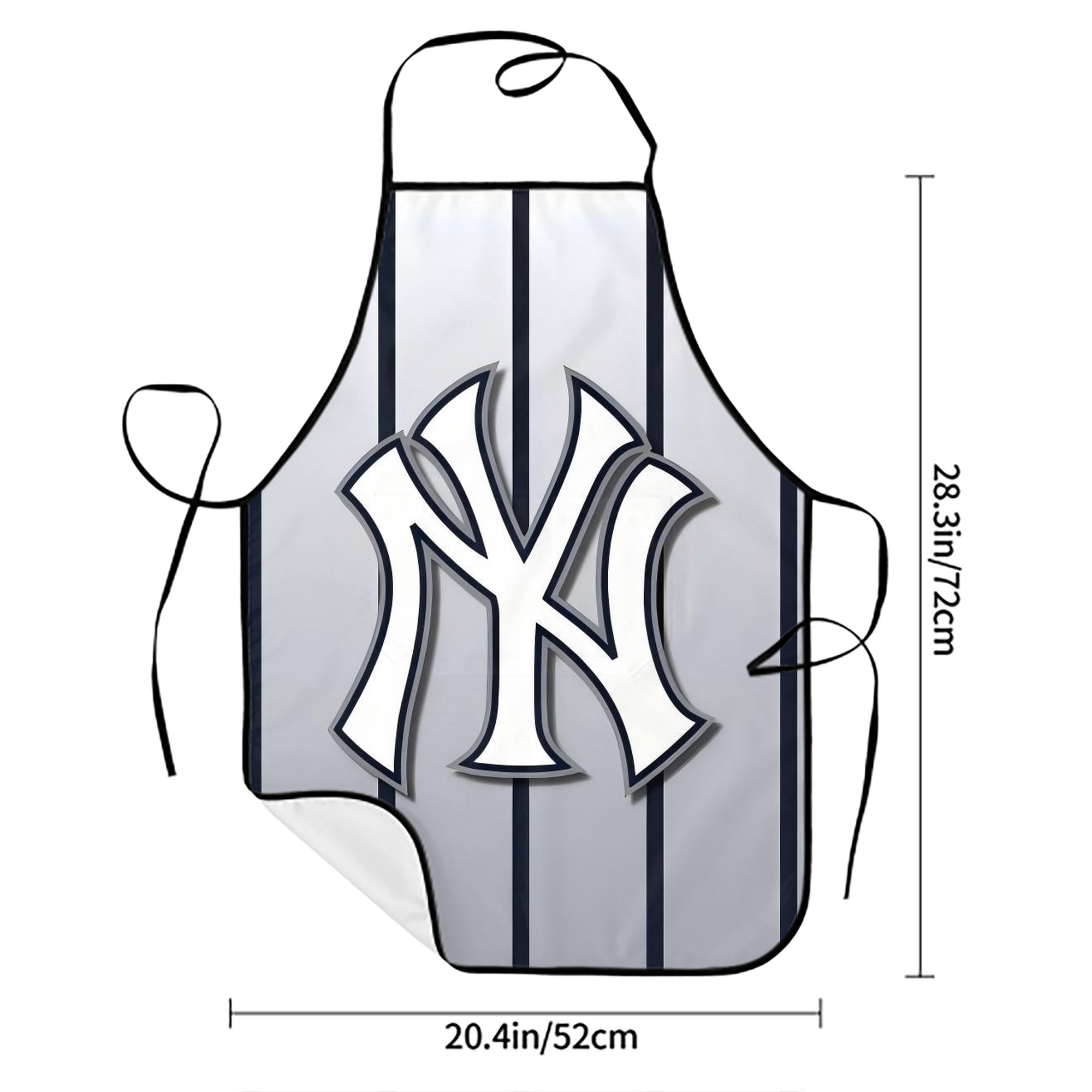 New York Yankees 118 Stain-Resistant Polyester Apron With Pocket – Full Print, Waterproof, Anti-Wrinkle, Anti-Pilling – Ideal For Kitchen, BBQ, Restaurant, Salon & More