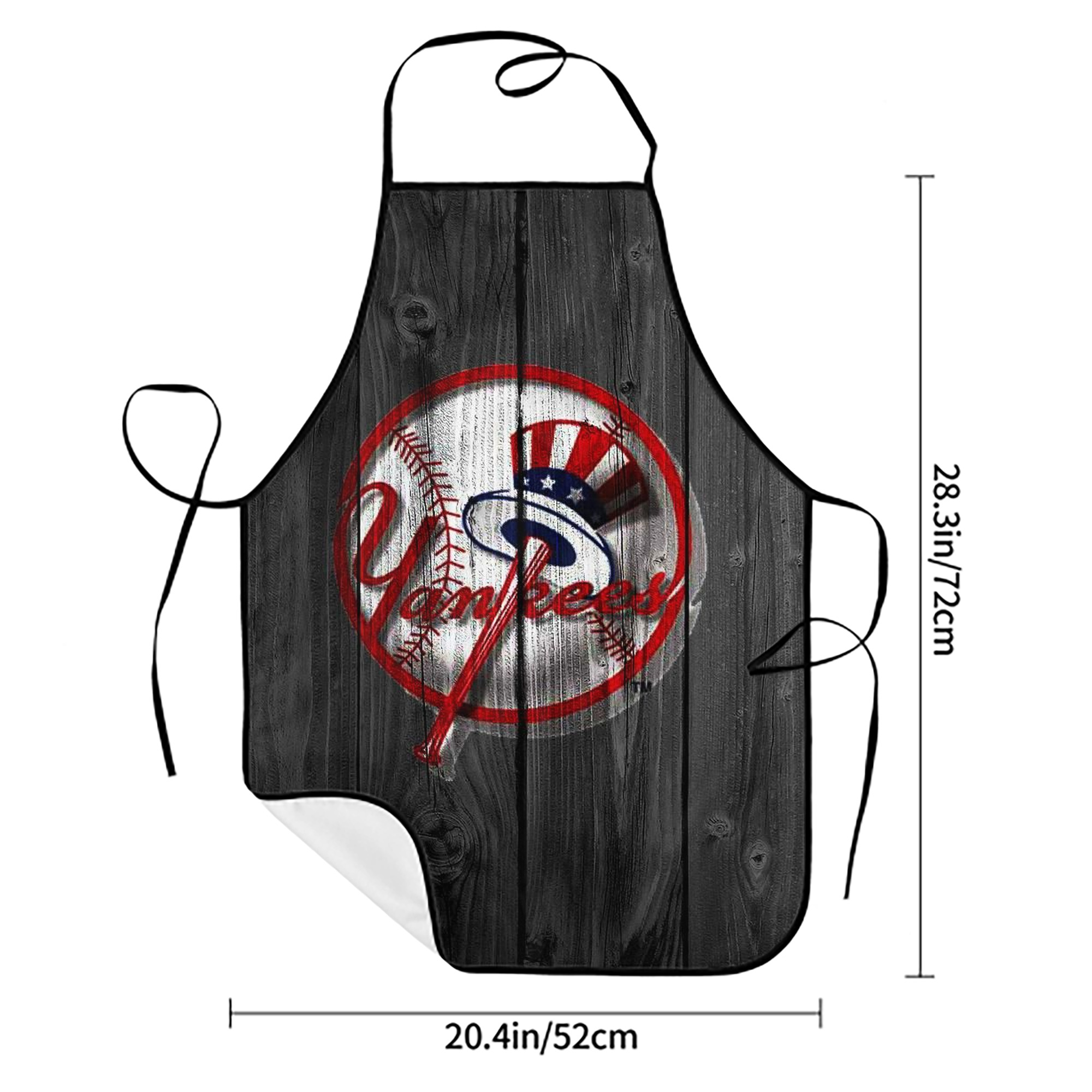New York Yankees 131 Stain-Resistant Polyester Apron With Pocket – Full Print, Waterproof, Anti-Wrinkle, Anti-Pilling – Ideal For Kitchen, BBQ, Restaurant, Salon & More