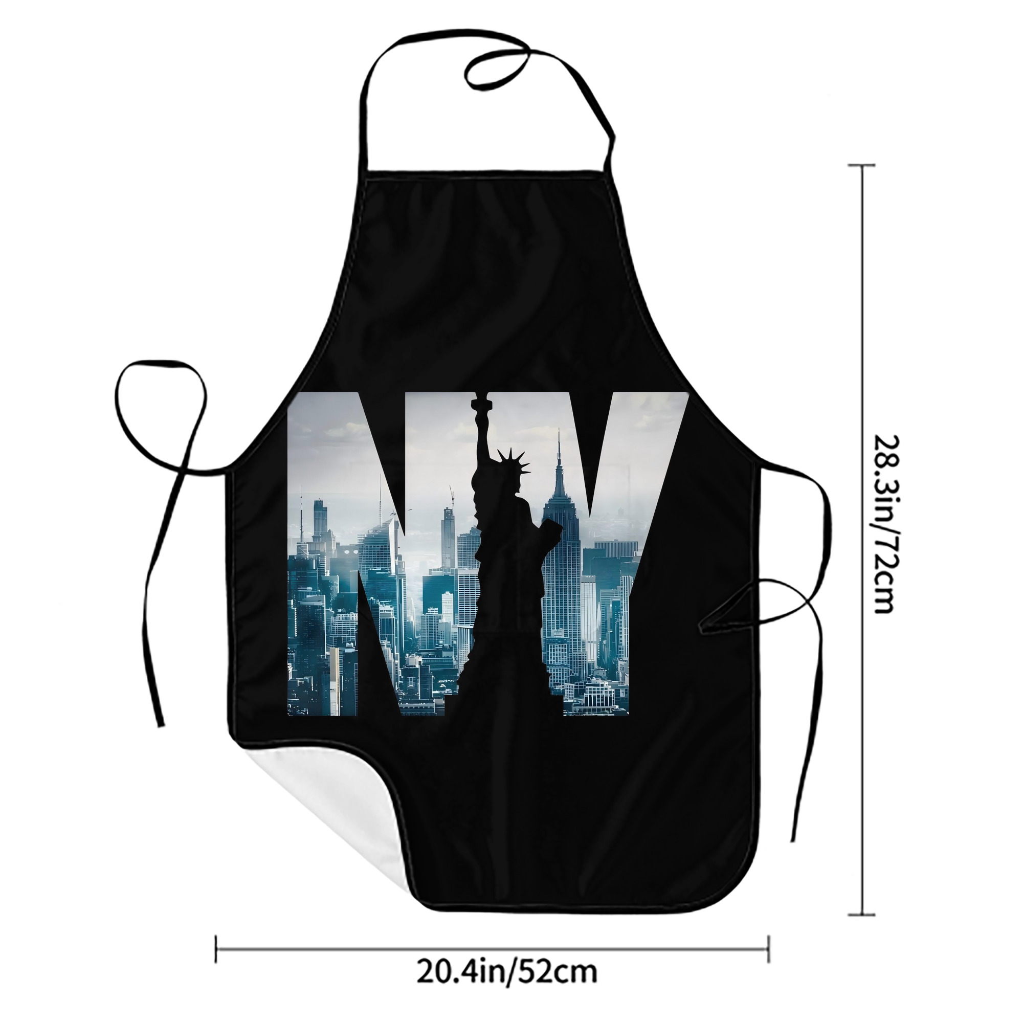 New York Yankees 142 Stain-Resistant Polyester Apron With Pocket – Full Print, Waterproof, Anti-Wrinkle, Anti-Pilling – Ideal For Kitchen, BBQ, Restaurant, Salon & More