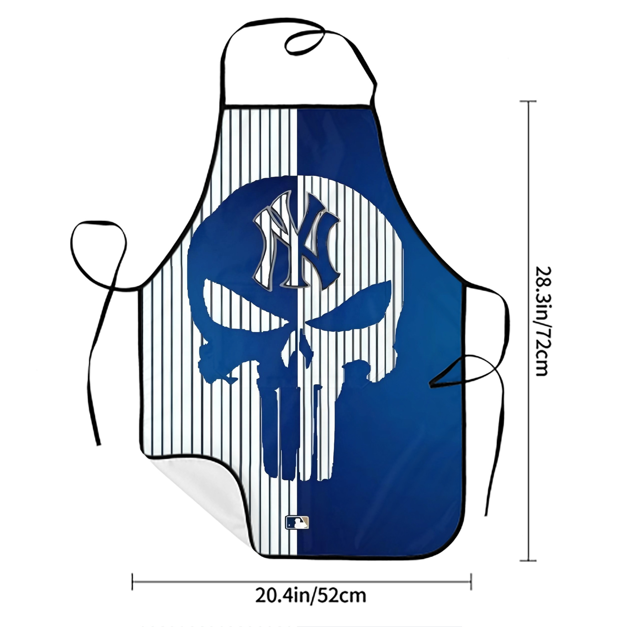 New York Yankees 154 Stain-Resistant Polyester Apron With Pocket – Full Print, Waterproof, Anti-Wrinkle, Anti-Pilling – Ideal For Kitchen, BBQ, Restaurant, Salon & More