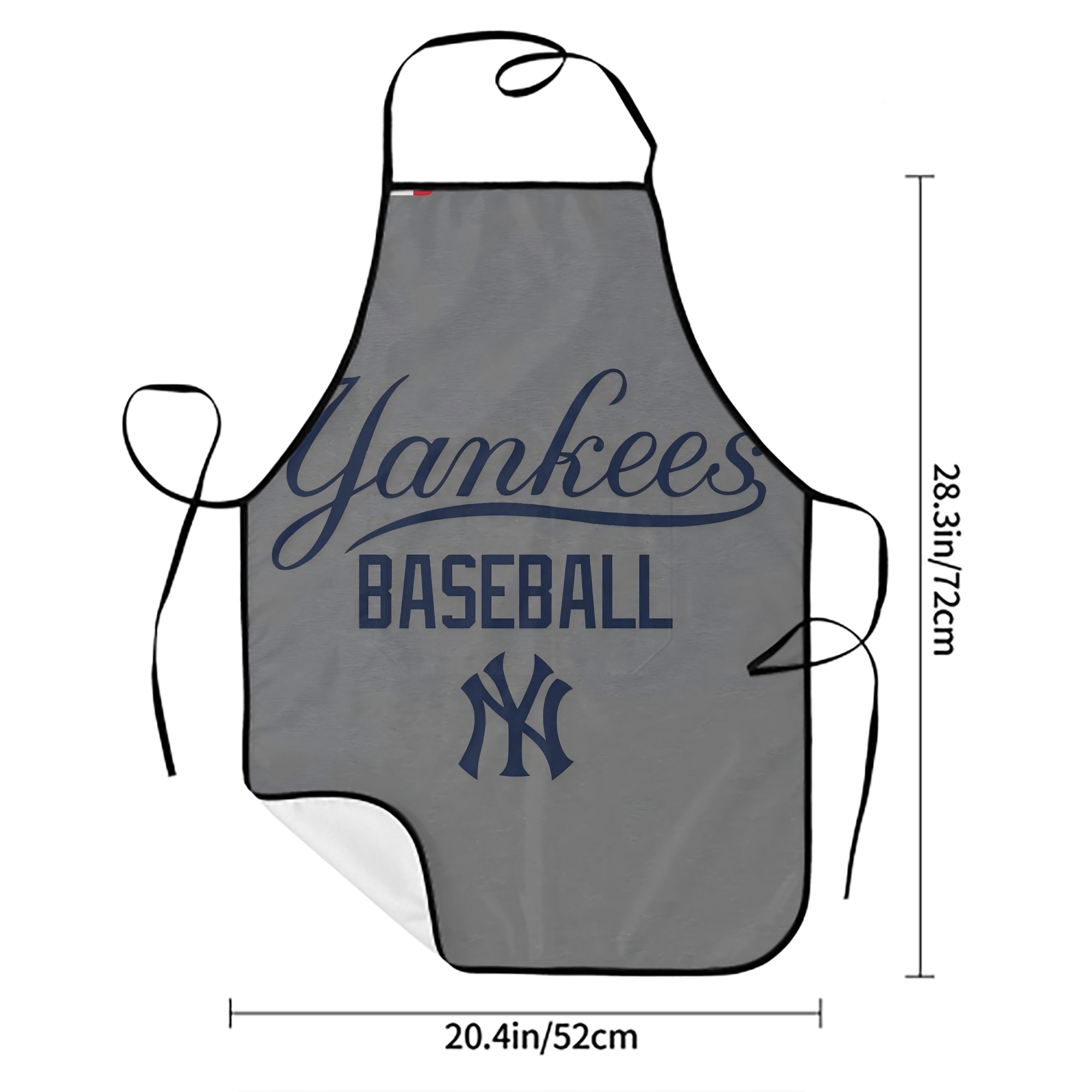 New York Yankees 147 Stain-Resistant Polyester Apron With Pocket – Full Print, Waterproof, Anti-Wrinkle, Anti-Pilling – Ideal For Kitchen, BBQ, Restaurant, Salon & More
