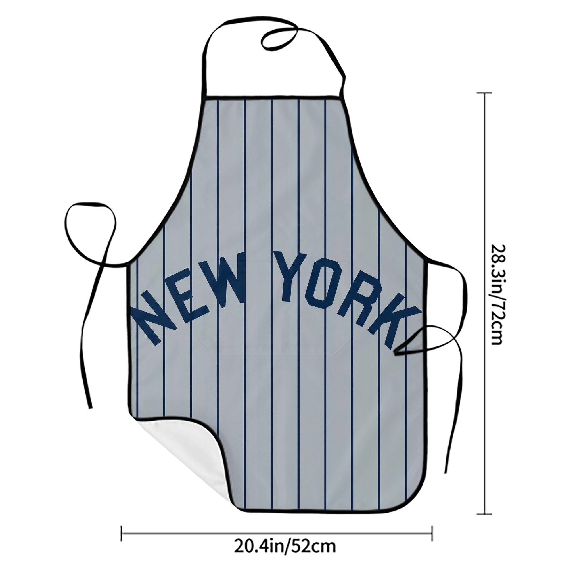 New York Yankees 159 Stain-Resistant Polyester Apron With Pocket – Full Print, Waterproof, Anti-Wrinkle, Anti-Pilling – Ideal For Kitchen, BBQ, Restaurant, Salon & More
