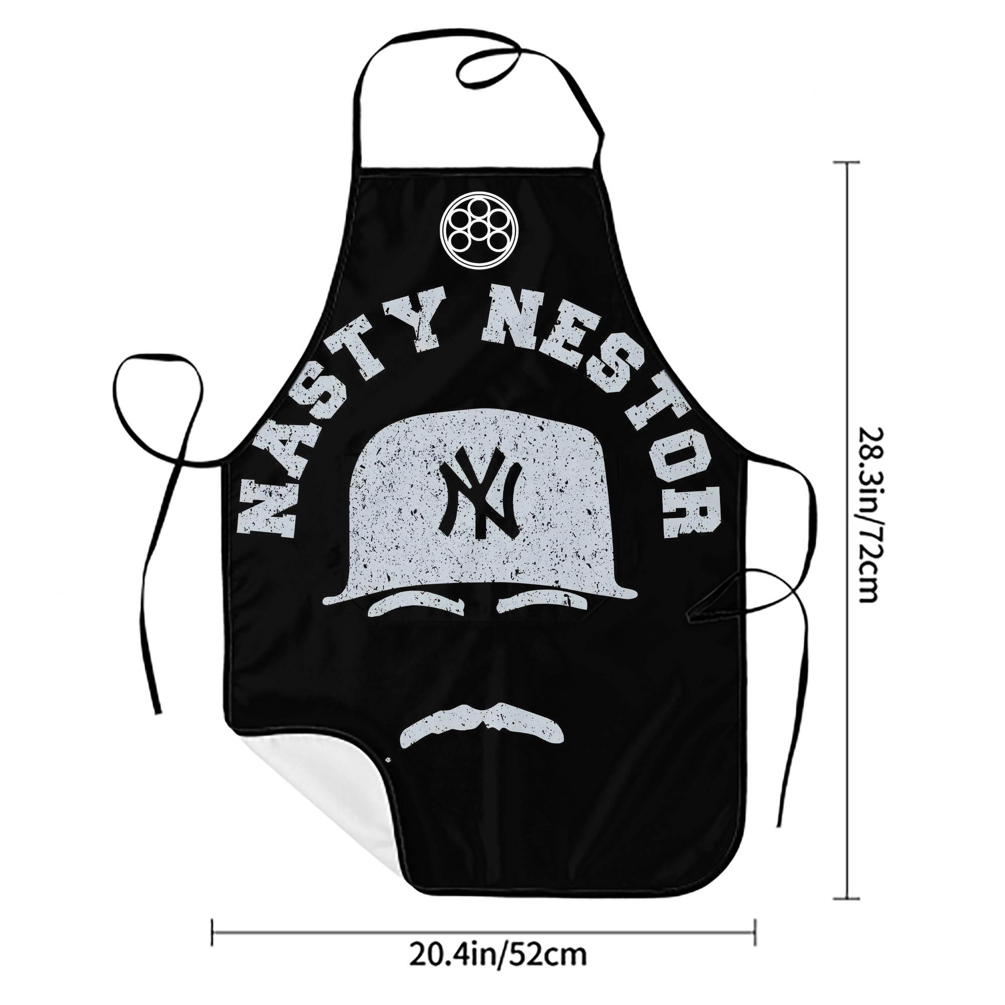 New York Yankees 152 Stain-Resistant Polyester Apron With Pocket – Full Print, Waterproof, Anti-Wrinkle, Anti-Pilling – Ideal For Kitchen, BBQ, Restaurant, Salon & More