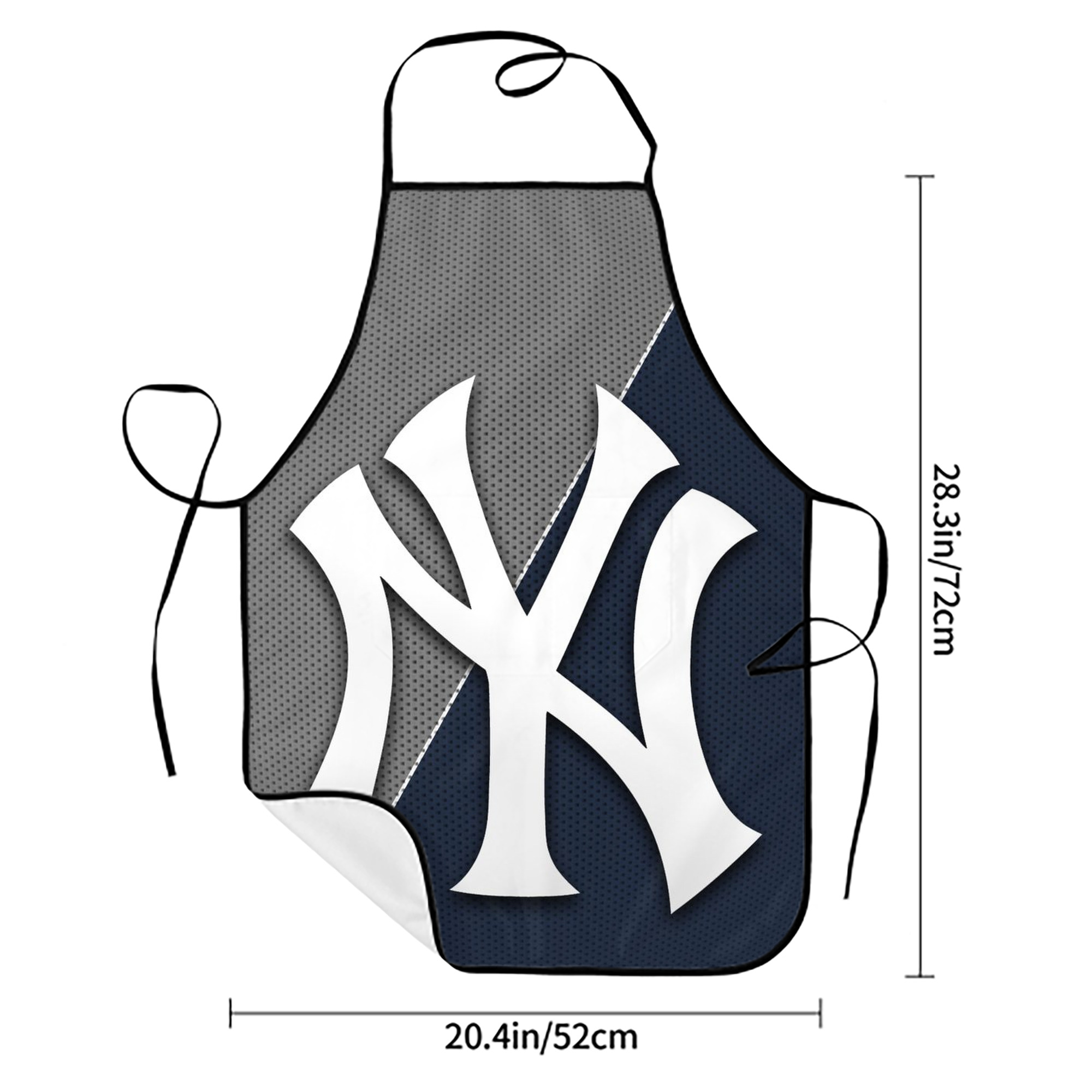 New York Yankees 177 Stain-Resistant Polyester Apron With Pocket – Full Print, Waterproof, Anti-Wrinkle, Anti-Pilling – Ideal For Kitchen, BBQ, Restaurant, Salon & More