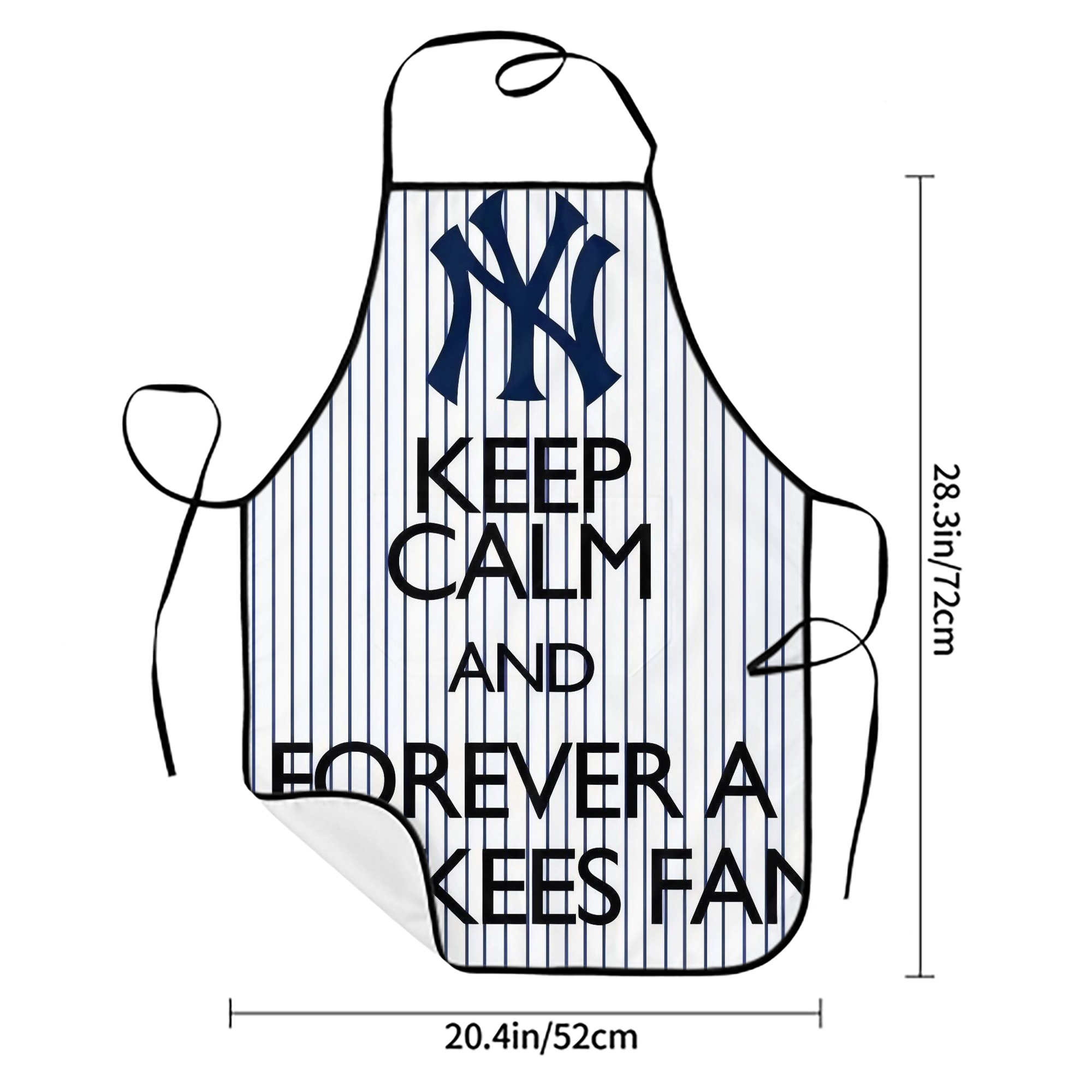 New York Yankees 158 Stain-Resistant Polyester Apron With Pocket – Full Print, Waterproof, Anti-Wrinkle, Anti-Pilling – Ideal For Kitchen, BBQ, Restaurant, Salon & More