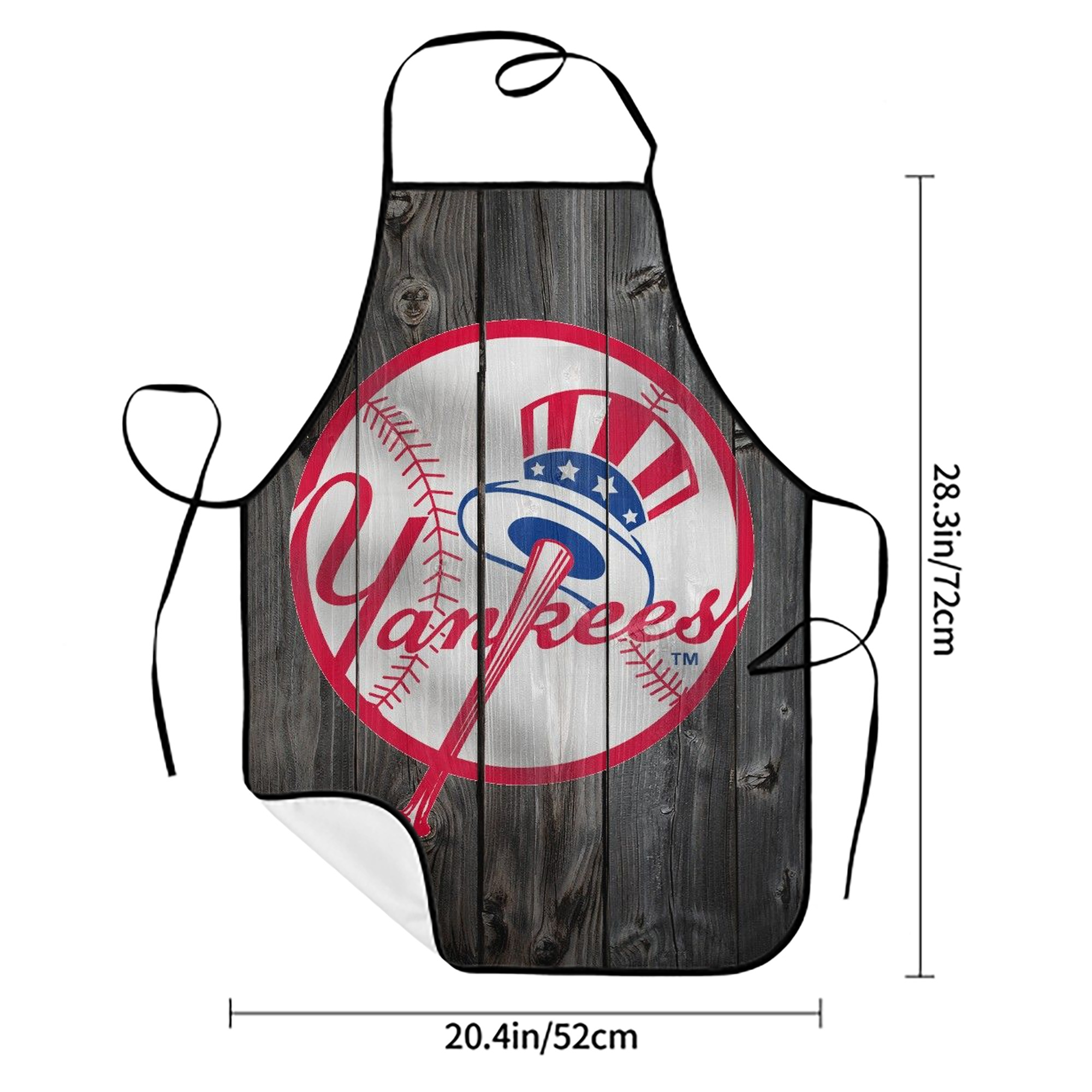 New York Yankees 189 Stain-Resistant Polyester Apron With Pocket – Full Print, Waterproof, Anti-Wrinkle, Anti-Pilling – Ideal For Kitchen, BBQ, Restaurant, Salon & More