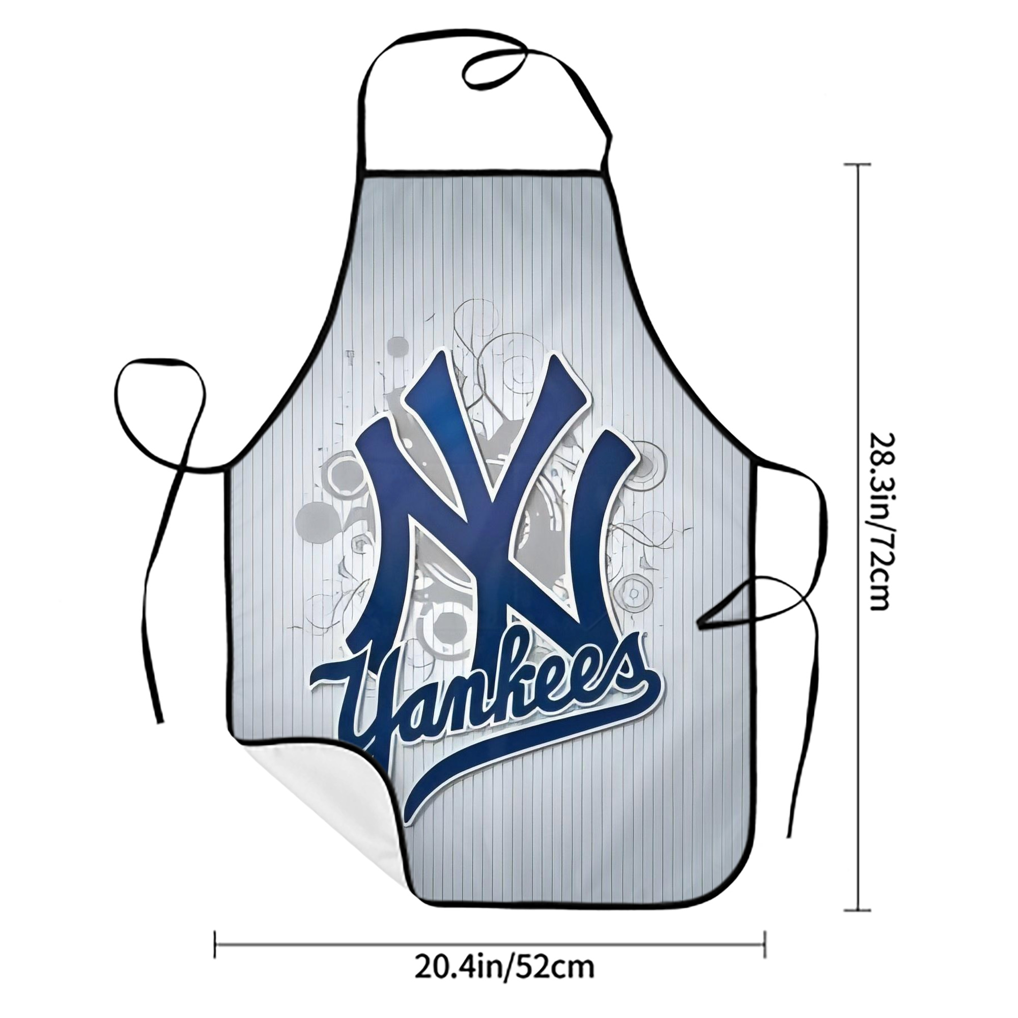 New York Yankees 181 Stain-Resistant Polyester Apron With Pocket – Full Print, Waterproof, Anti-Wrinkle, Anti-Pilling – Ideal For Kitchen, BBQ, Restaurant, Salon & More