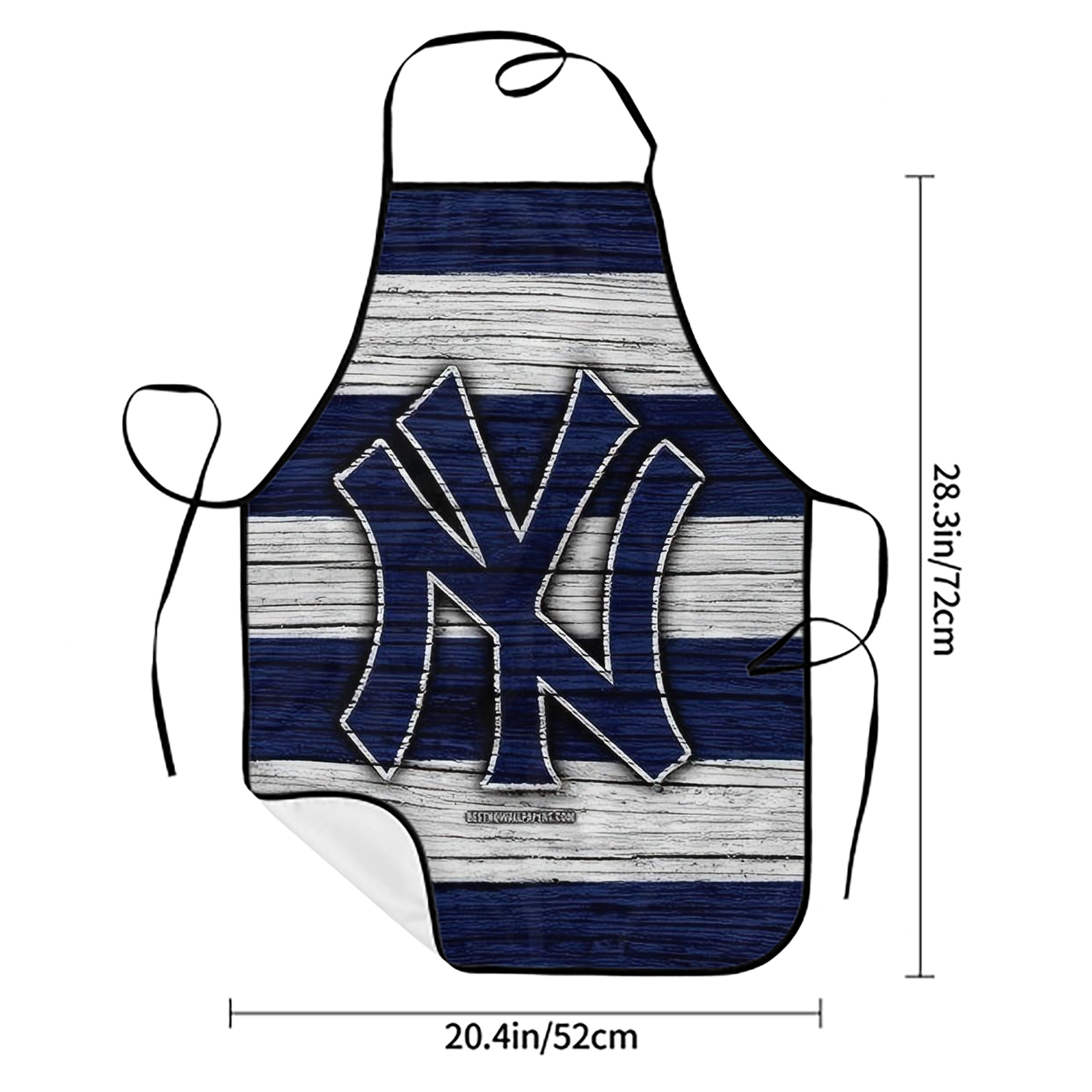 New York Yankees 187 Stain-Resistant Polyester Apron With Pocket – Full Print, Waterproof, Anti-Wrinkle, Anti-Pilling – Ideal For Kitchen, BBQ, Restaurant, Salon & More