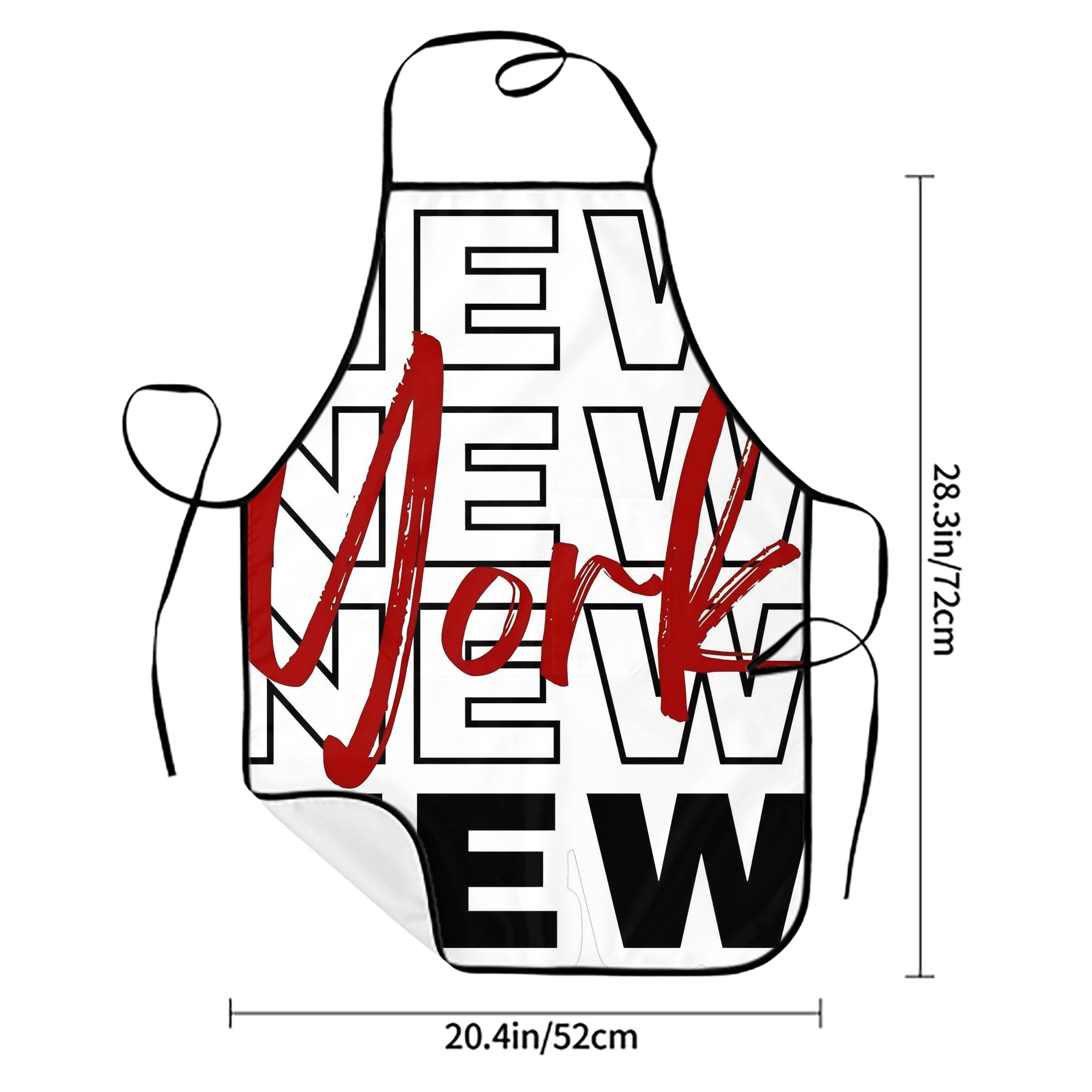 New York Yankees 176 Stain-Resistant Polyester Apron With Pocket – Full Print, Waterproof, Anti-Wrinkle, Anti-Pilling – Ideal For Kitchen, BBQ, Restaurant, Salon & More