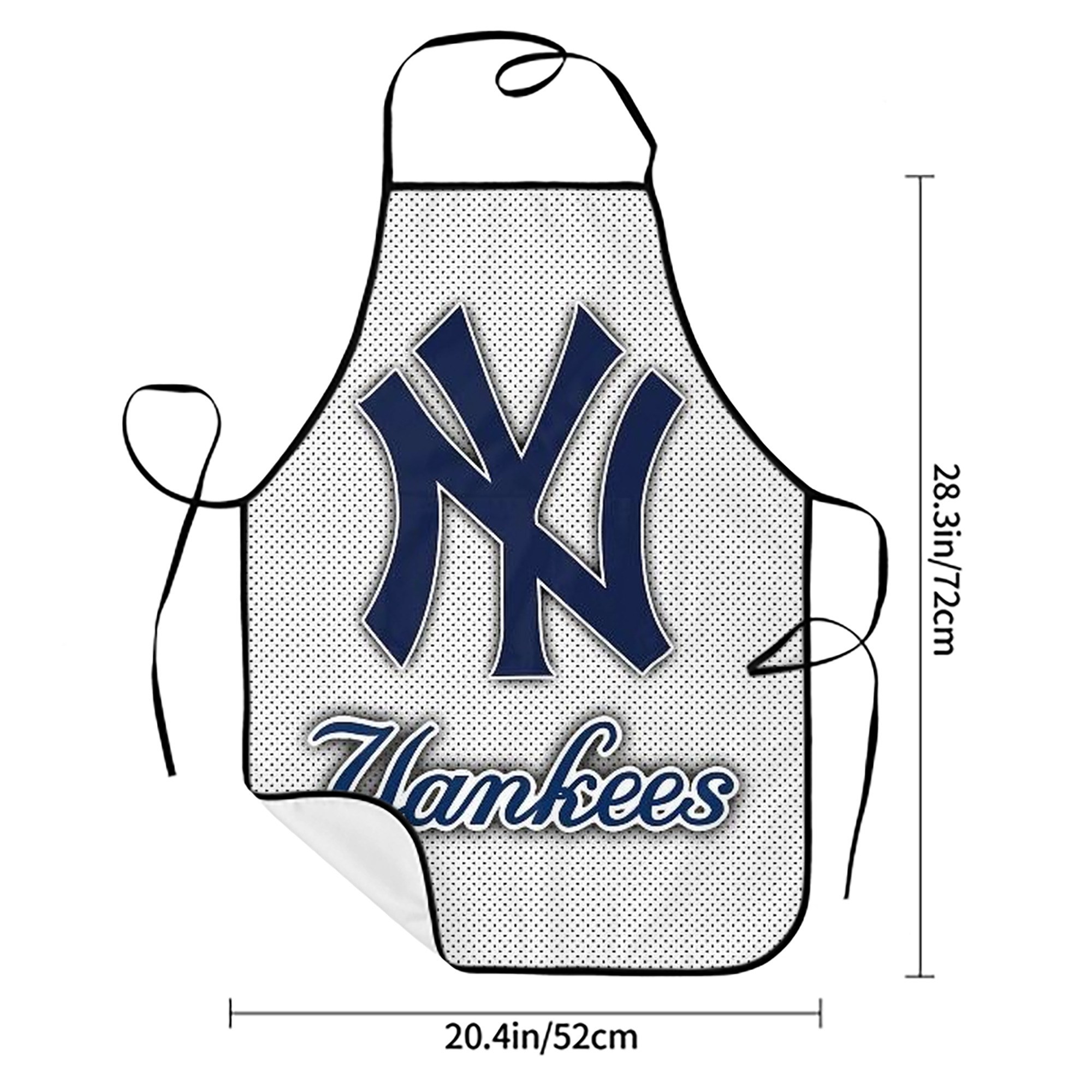 New York Yankees 192 Stain-Resistant Polyester Apron With Pocket – Full Print, Waterproof, Anti-Wrinkle, Anti-Pilling – Ideal For Kitchen, BBQ, Restaurant, Salon & More