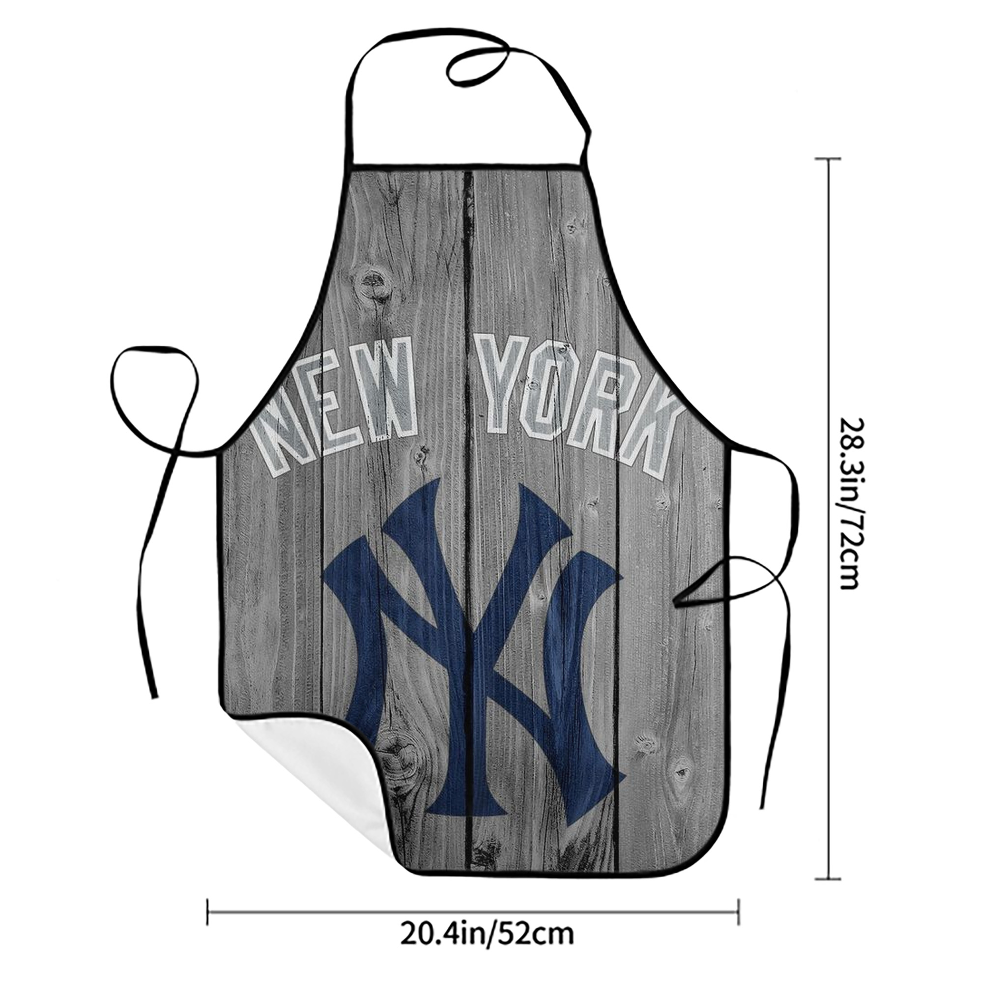 New York Yankees 204 Stain-Resistant Polyester Apron With Pocket – Full Print, Waterproof, Anti-Wrinkle, Anti-Pilling – Ideal For Kitchen, BBQ, Restaurant, Salon & More