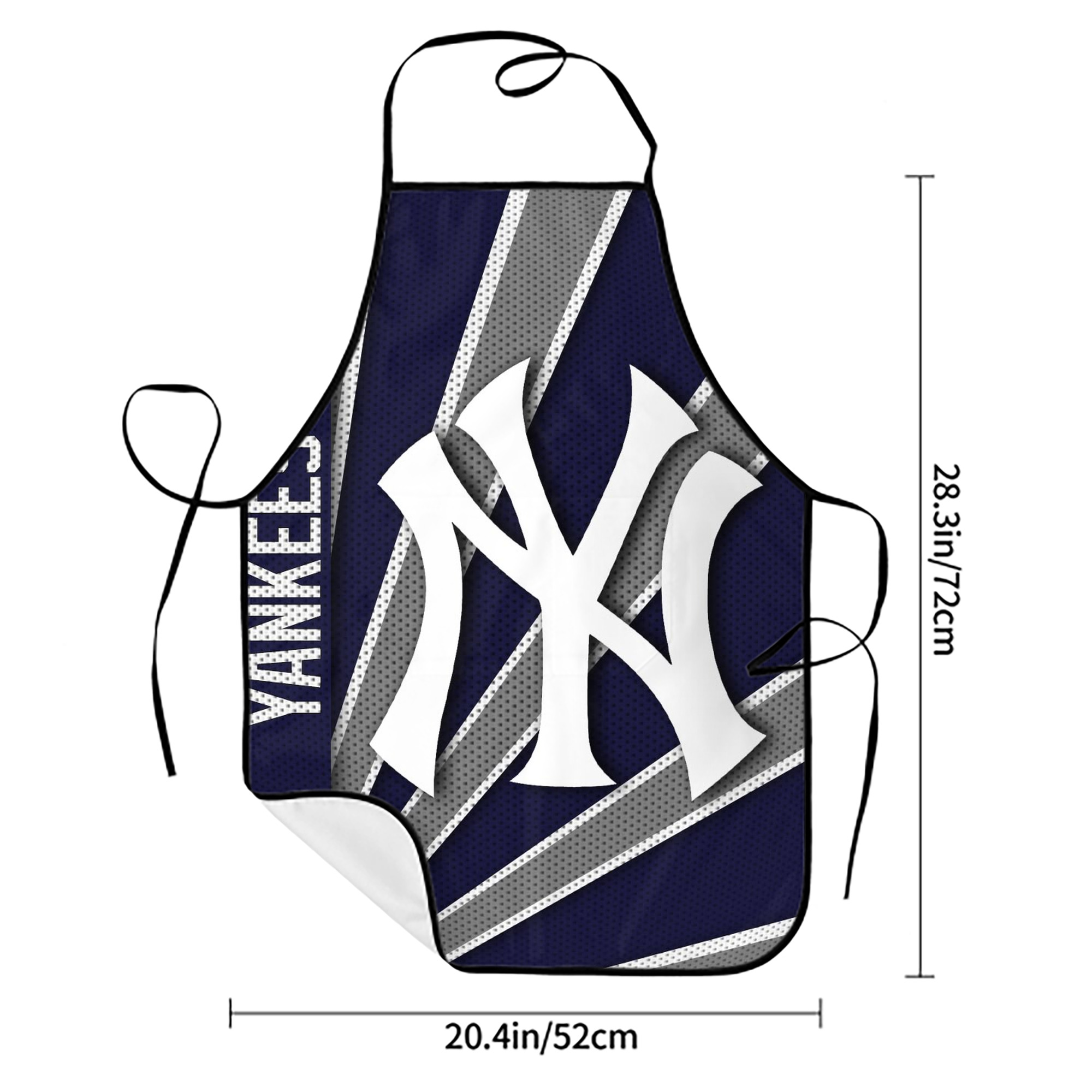 New York Yankees 321 Stain-Resistant Polyester Apron With Pocket – Full Print, Waterproof, Anti-Wrinkle, Anti-Pilling – Ideal For Kitchen, BBQ, Restaurant, Salon & More