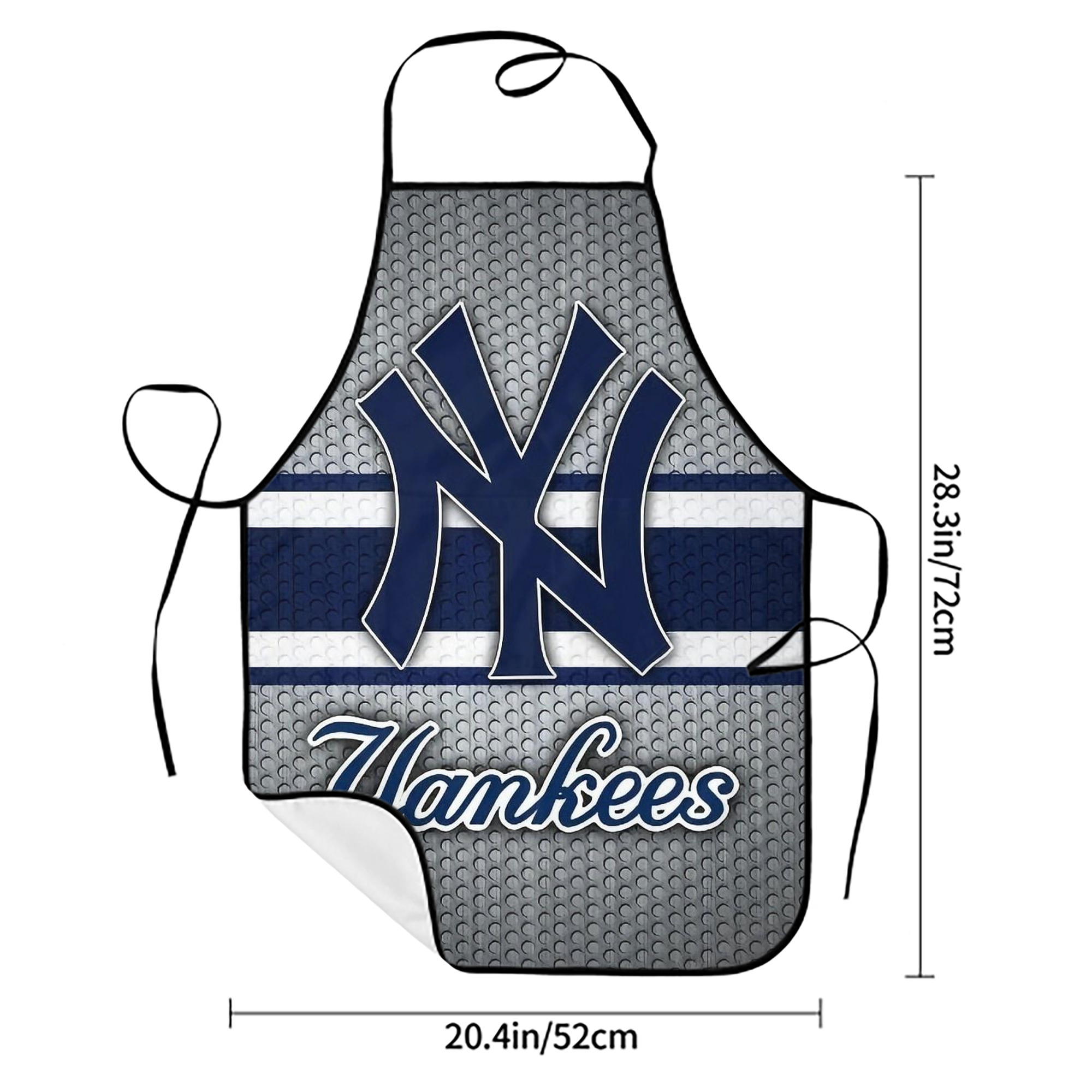 New York Yankees 311 Stain-Resistant Polyester Apron With Pocket – Full Print, Waterproof, Anti-Wrinkle, Anti-Pilling – Ideal For Kitchen, BBQ, Restaurant, Salon & More