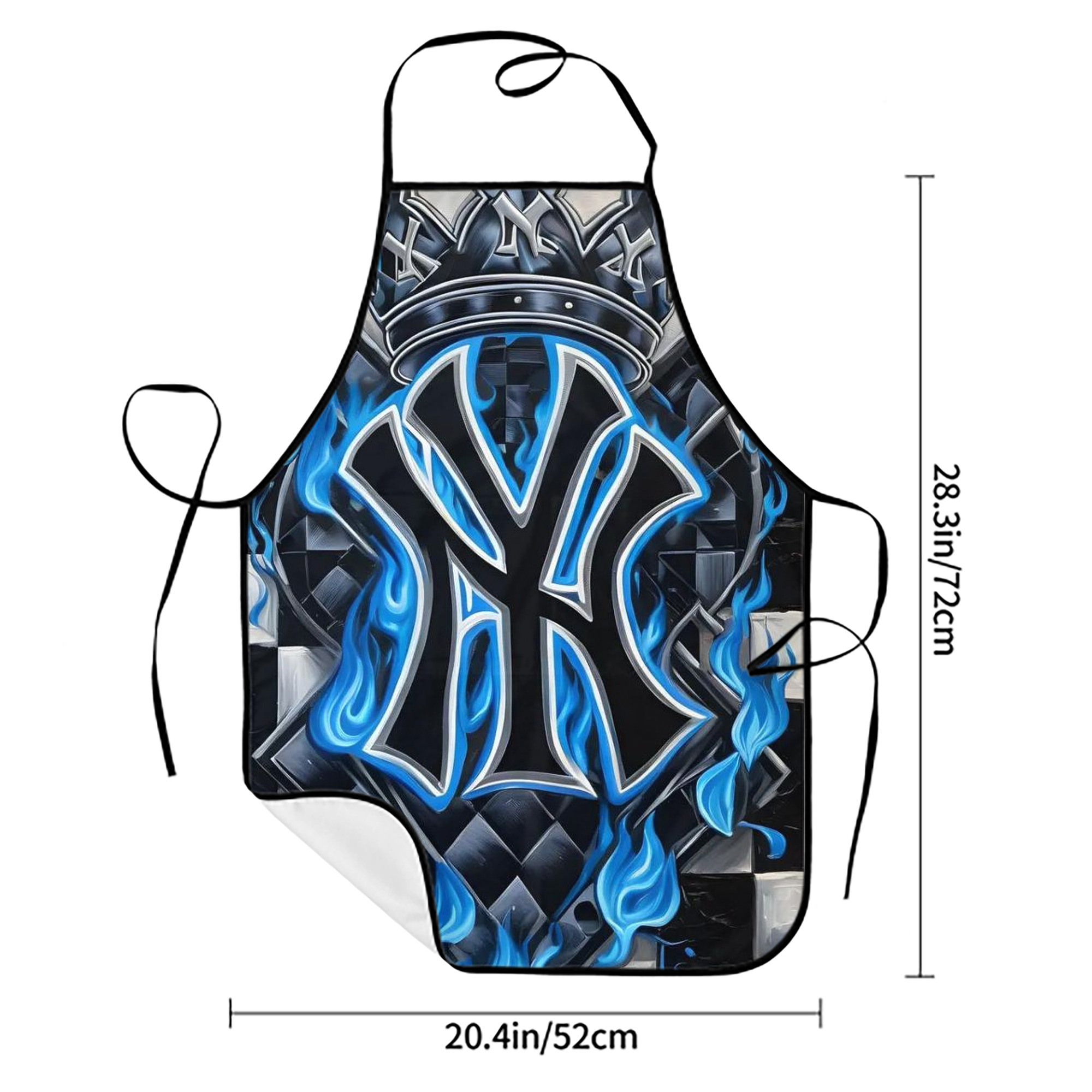New York Yankees 324 Stain-Resistant Polyester Apron With Pocket – Full Print, Waterproof, Anti-Wrinkle, Anti-Pilling – Ideal For Kitchen, BBQ, Restaurant, Salon & More