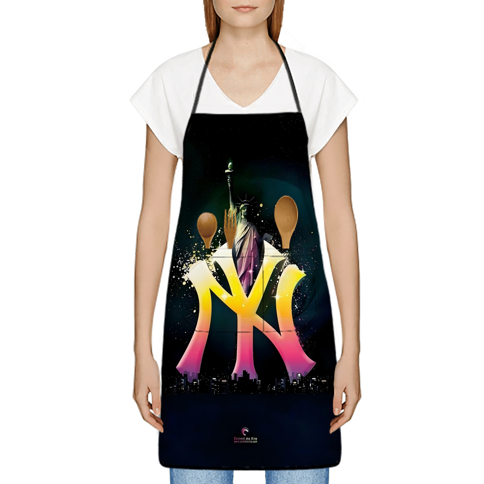 New York Yankees 149 Stain-Resistant Polyester Apron With Pocket – Full Print, Waterproof, Anti-Wrinkle, Anti-Pilling – Ideal For Kitchen, BBQ, Restaurant, Salon & More