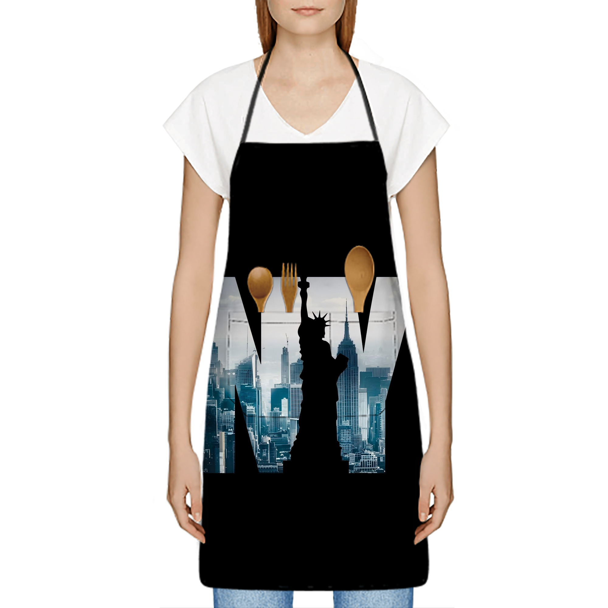 New York Yankees 142 Stain-Resistant Polyester Apron With Pocket – Full Print, Waterproof, Anti-Wrinkle, Anti-Pilling – Ideal For Kitchen, BBQ, Restaurant, Salon & More
