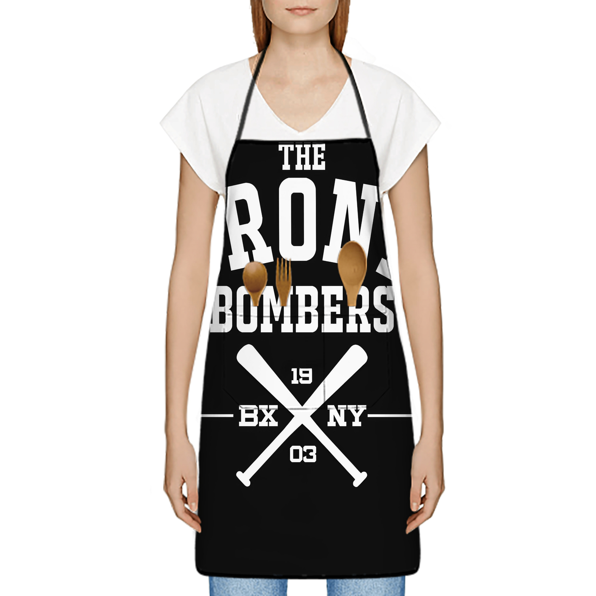 New York Yankees 163 Stain-Resistant Polyester Apron With Pocket – Full Print, Waterproof, Anti-Wrinkle, Anti-Pilling – Ideal For Kitchen, BBQ, Restaurant, Salon & More