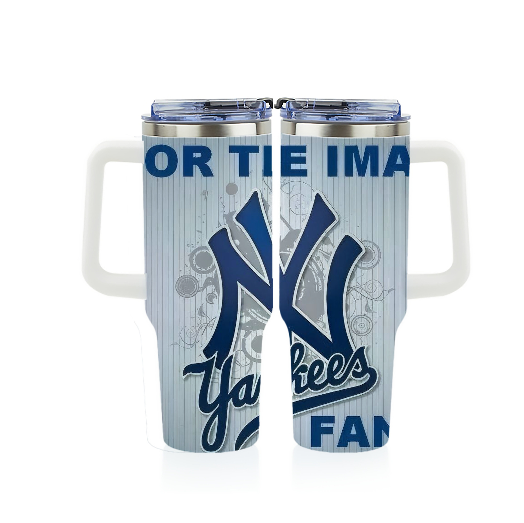 New York Yankees 100 40oz Full Wrap Car Tumbler – Durable Stainless Steel Travel Mug With Vibrant UV Print – Double Wall Insulated, Fits Most Car Cup Holders