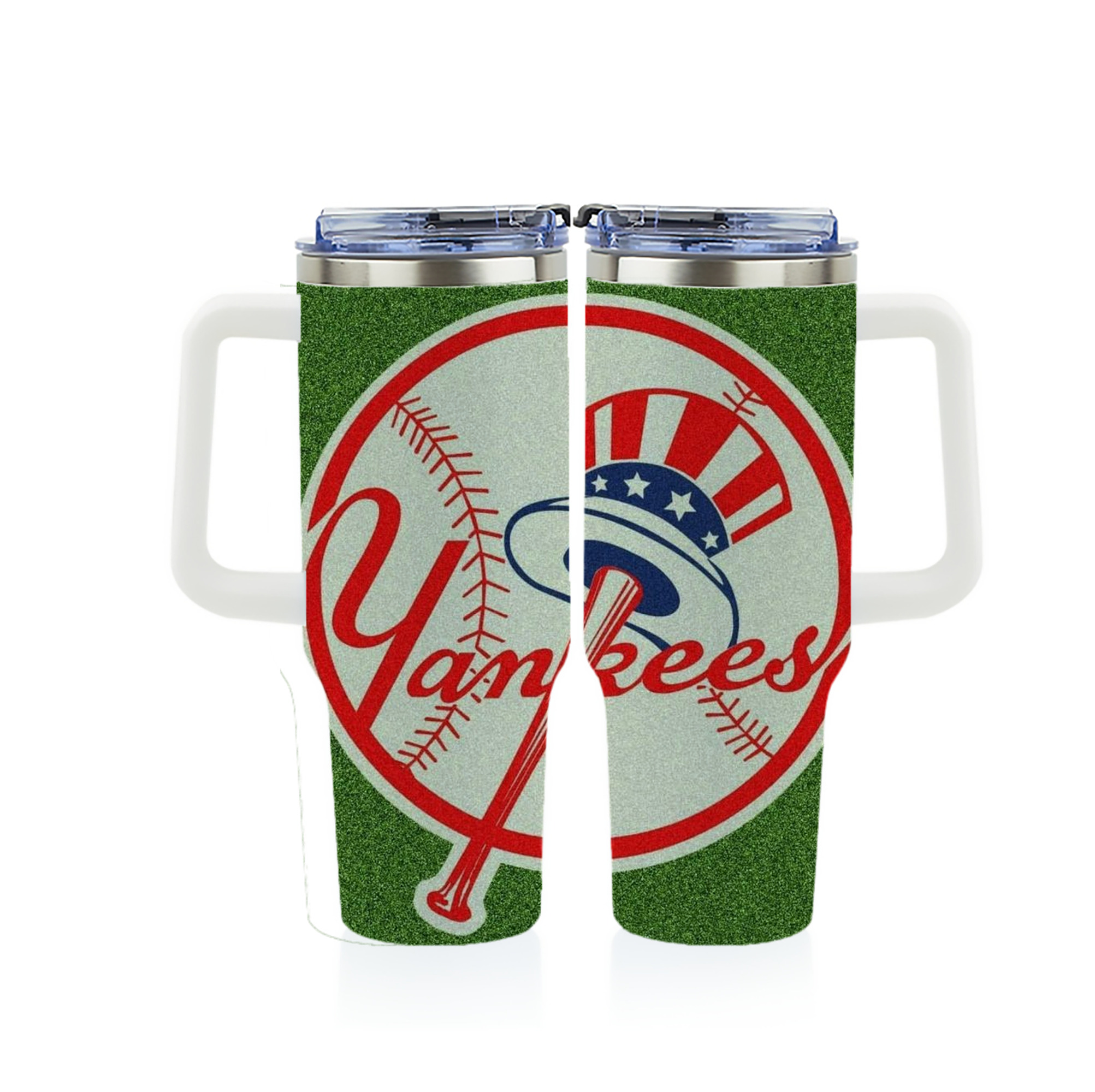 New York Yankees Logo 40oz Full Wrap Car Tumbler – Durable Stainless Steel Travel Mug With Vibrant UV Print – Double Wall Insulated, Fits Most Car Cup Holders