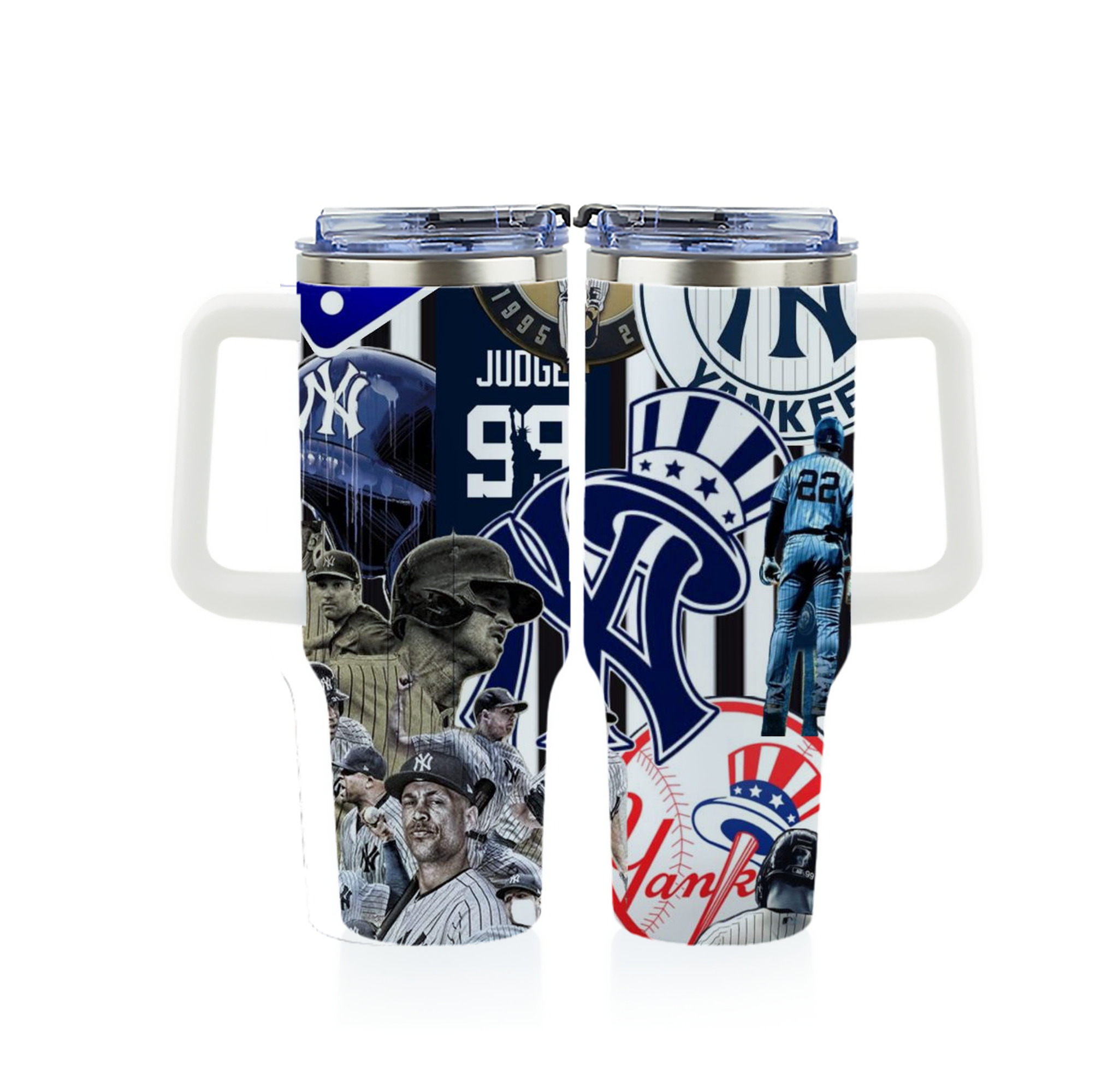 New York Yankees 138 40oz Full Wrap Car Tumbler – Durable Stainless Steel Travel Mug With Vibrant UV Print – Double Wall Insulated, Fits Most Car Cup Holders