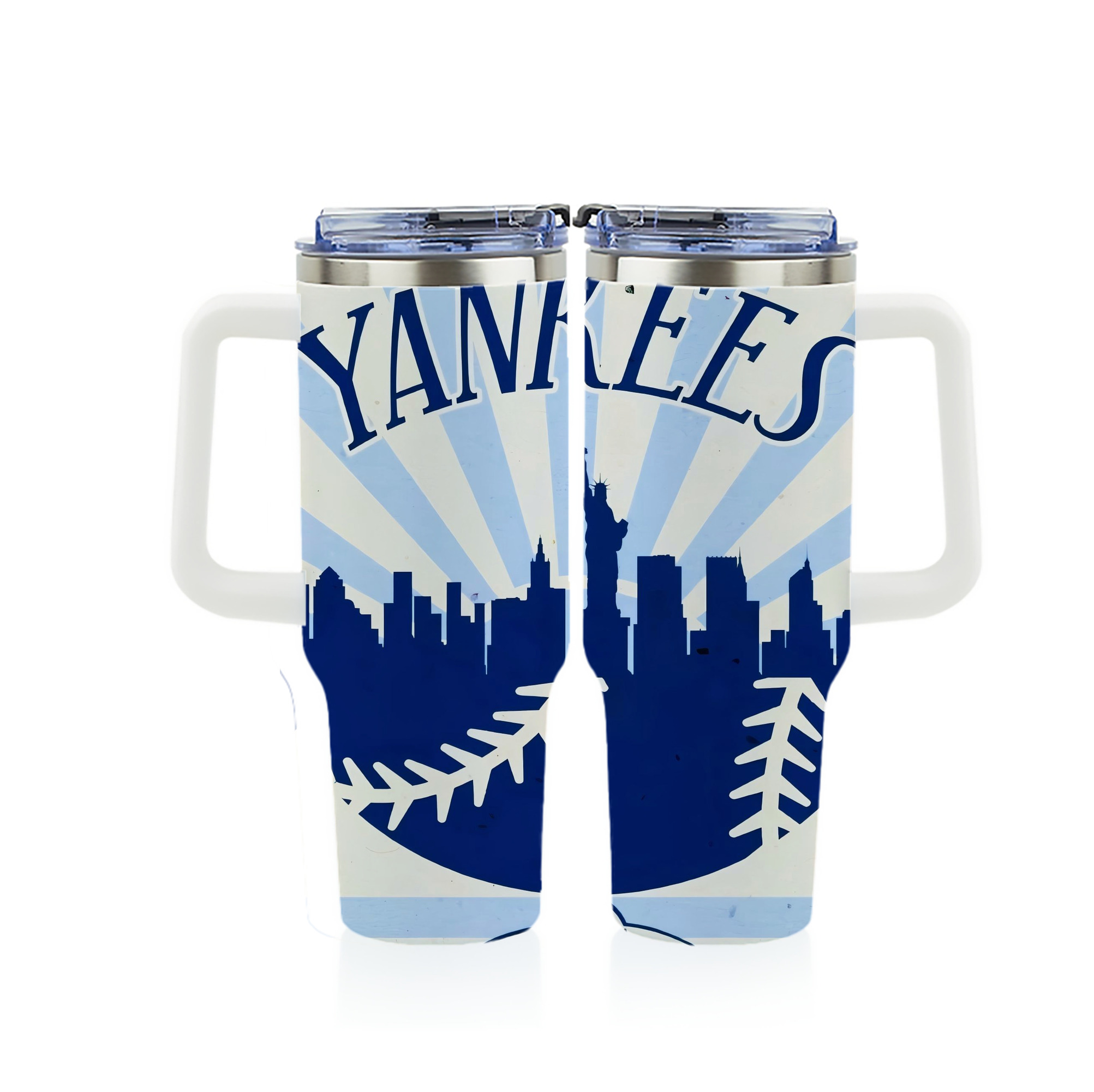 New York Yankees 143 40oz Full Wrap Car Tumbler – Durable Stainless Steel Travel Mug With Vibrant UV Print – Double Wall Insulated, Fits Most Car Cup Holders