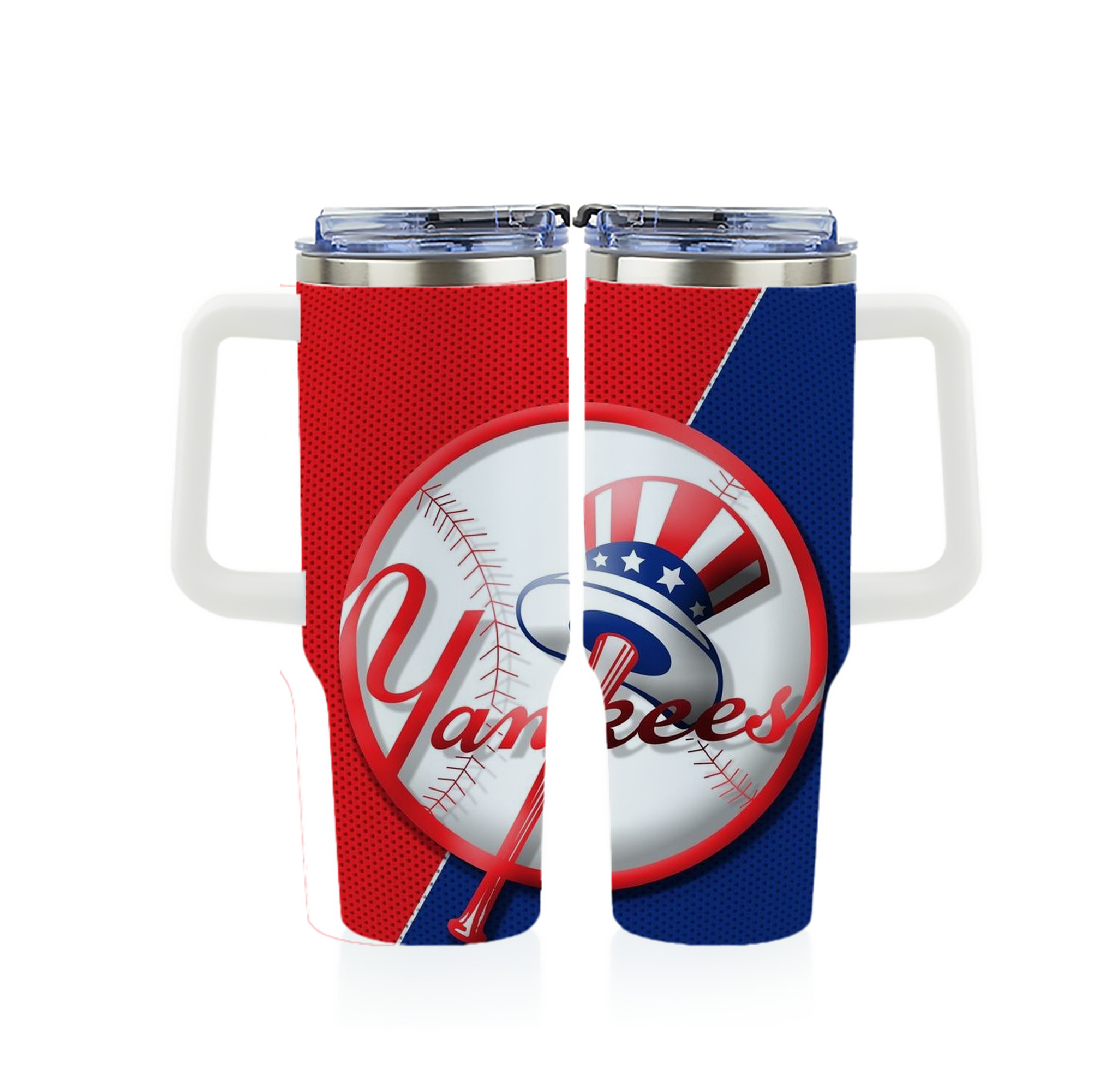New York Yankees 148 40oz Full Wrap Car Tumbler – Durable Stainless Steel Travel Mug With Vibrant UV Print – Double Wall Insulated, Fits Most Car Cup Holders