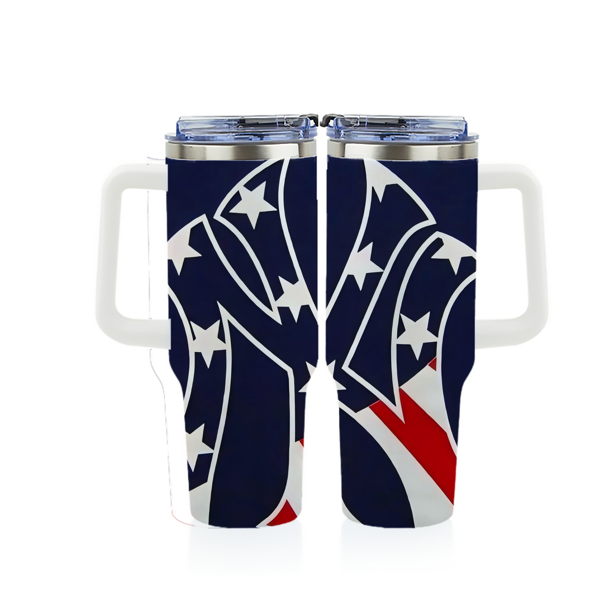 New York Yankees Logo USA 40oz Full Wrap Car Tumbler – Durable Stainless Steel Travel Mug With Vibrant UV Print – Double Wall Insulated, Fits Most Car Cup Holders