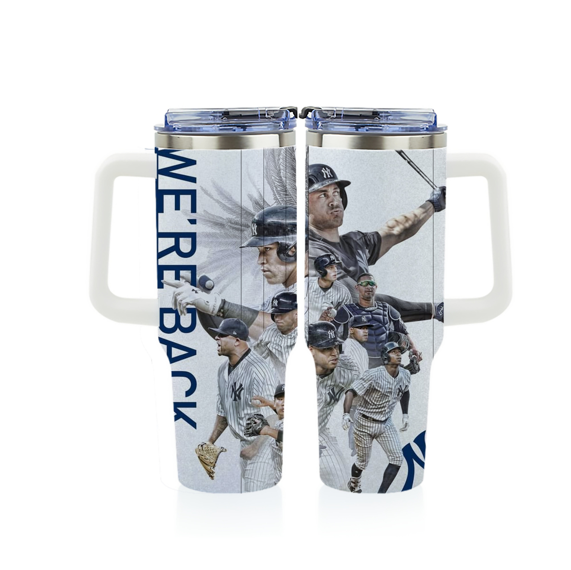 New York Yankees 109 40oz Full Wrap Car Tumbler – Durable Stainless Steel Travel Mug With Vibrant UV Print – Double Wall Insulated, Fits Most Car Cup Holders