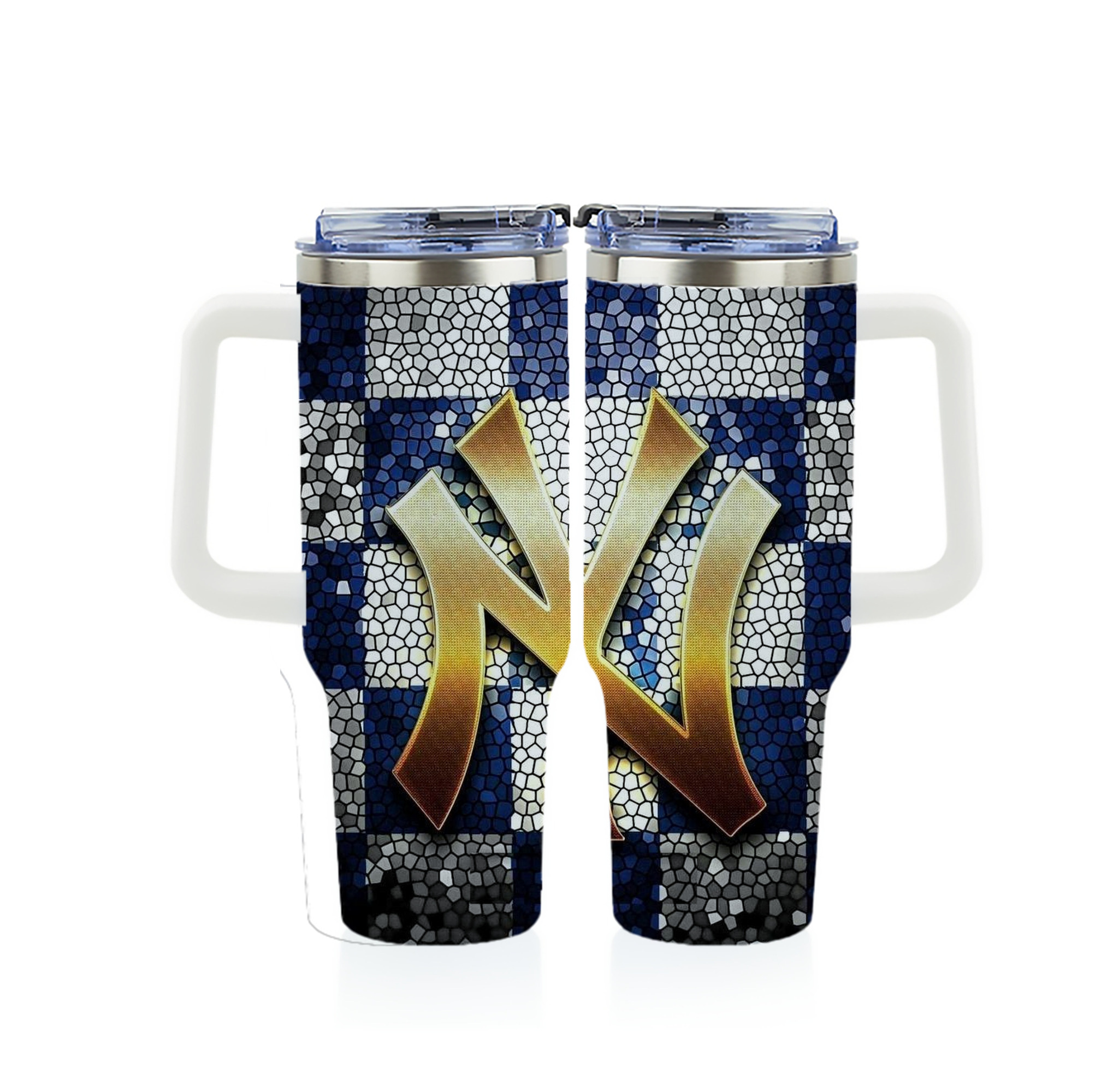 New York Yankees 129 40oz Full Wrap Car Tumbler – Durable Stainless Steel Travel Mug With Vibrant UV Print – Double Wall Insulated, Fits Most Car Cup Holders