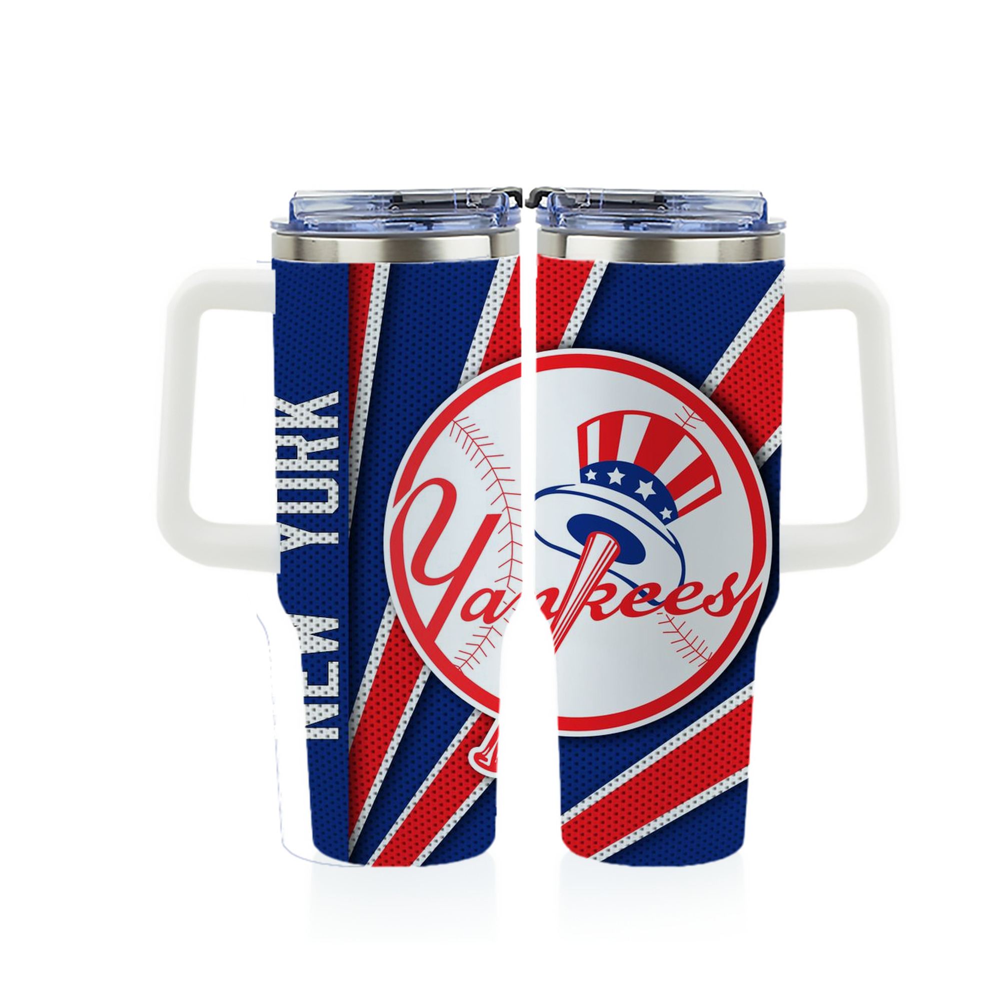 New York Yankees 182 40oz Full Wrap Car Tumbler – Durable Stainless Steel Travel Mug With Vibrant UV Print – Double Wall Insulated, Fits Most Car Cup Holders
