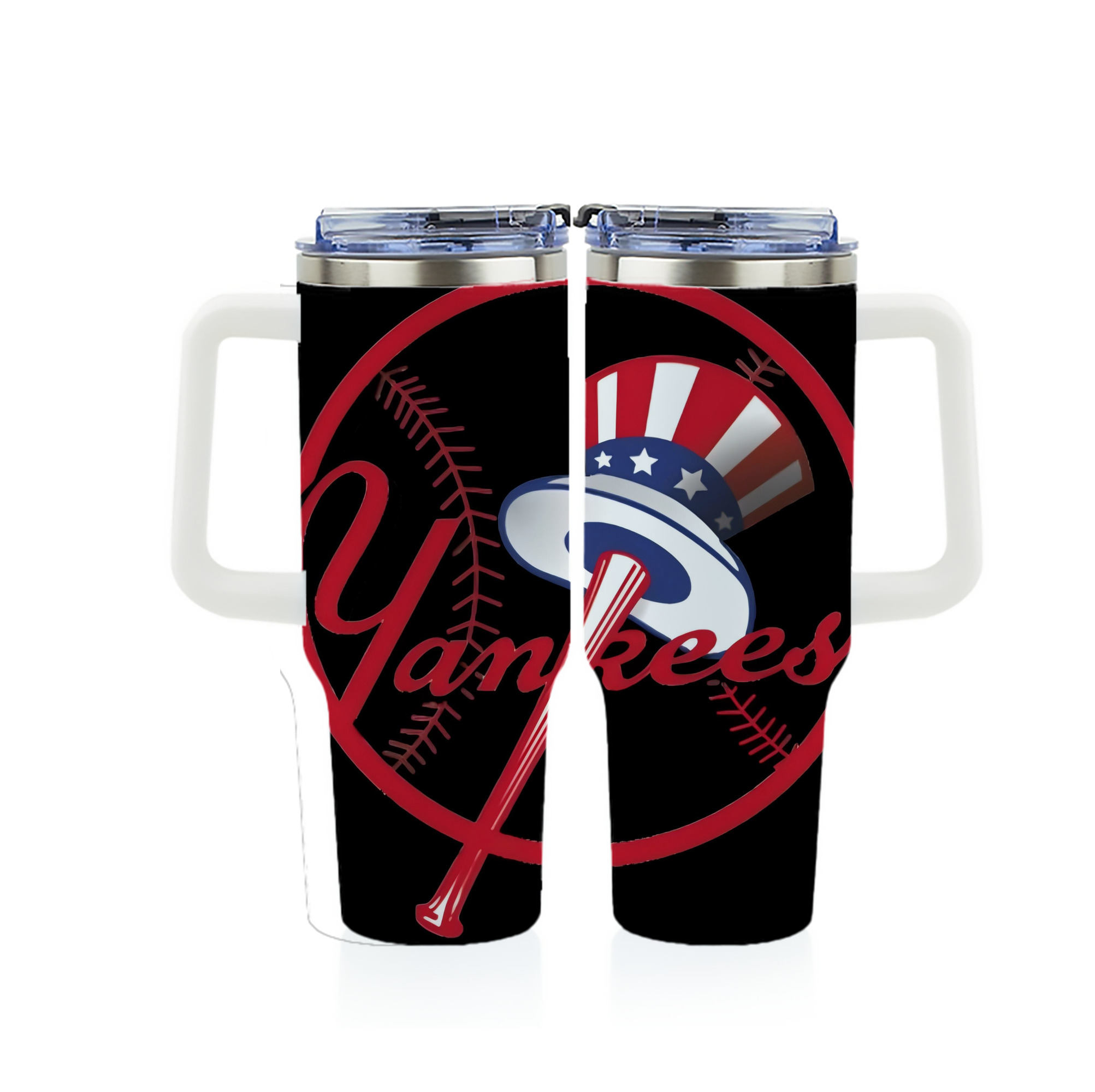 New York Yankees 188 40oz Full Wrap Car Tumbler – Durable Stainless Steel Travel Mug With Vibrant UV Print – Double Wall Insulated, Fits Most Car Cup Holders