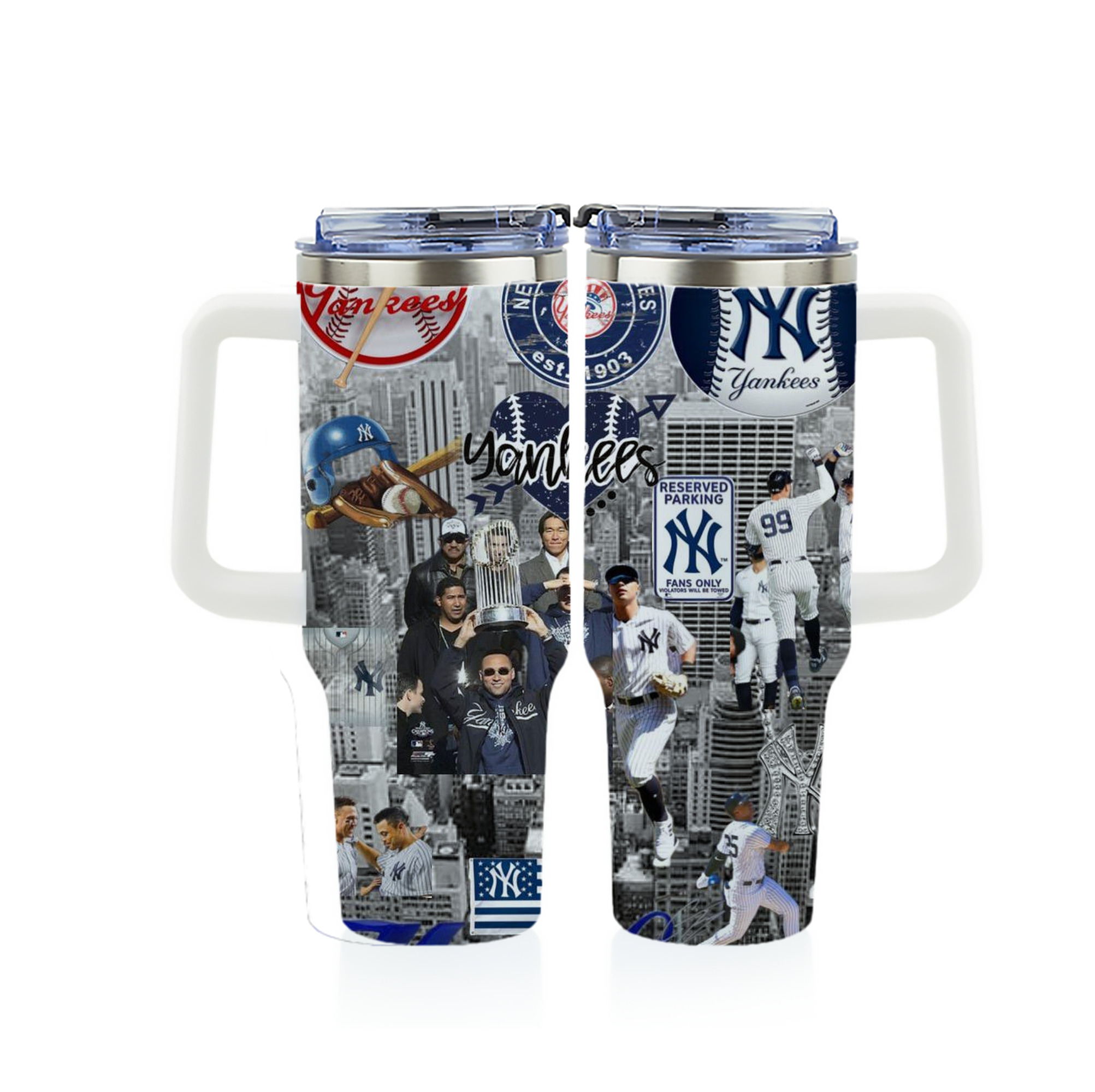 New York Yankees 199 40oz Full Wrap Car Tumbler – Durable Stainless Steel Travel Mug With Vibrant UV Print – Double Wall Insulated, Fits Most Car Cup Holders