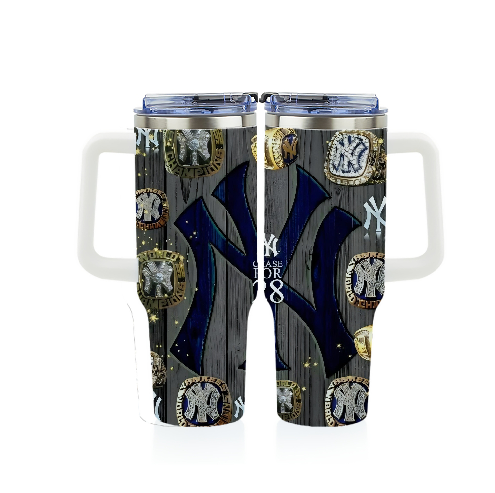 New York Yankees 209 40oz Full Wrap Car Tumbler – Durable Stainless Steel Travel Mug With Vibrant UV Print – Double Wall Insulated, Fits Most Car Cup Holders