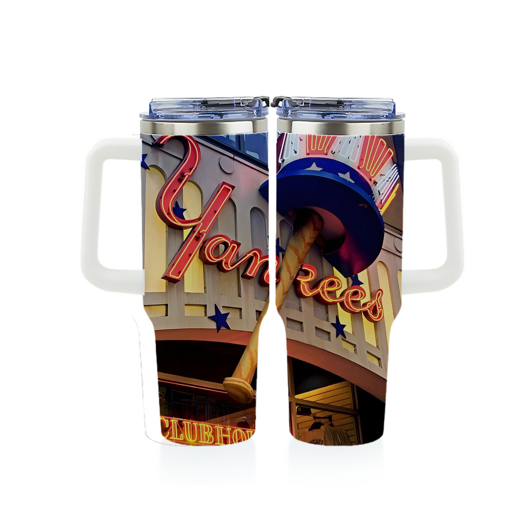 New York Yankees 178 40oz Full Wrap Car Tumbler – Durable Stainless Steel Travel Mug With Vibrant UV Print – Double Wall Insulated, Fits Most Car Cup Holders