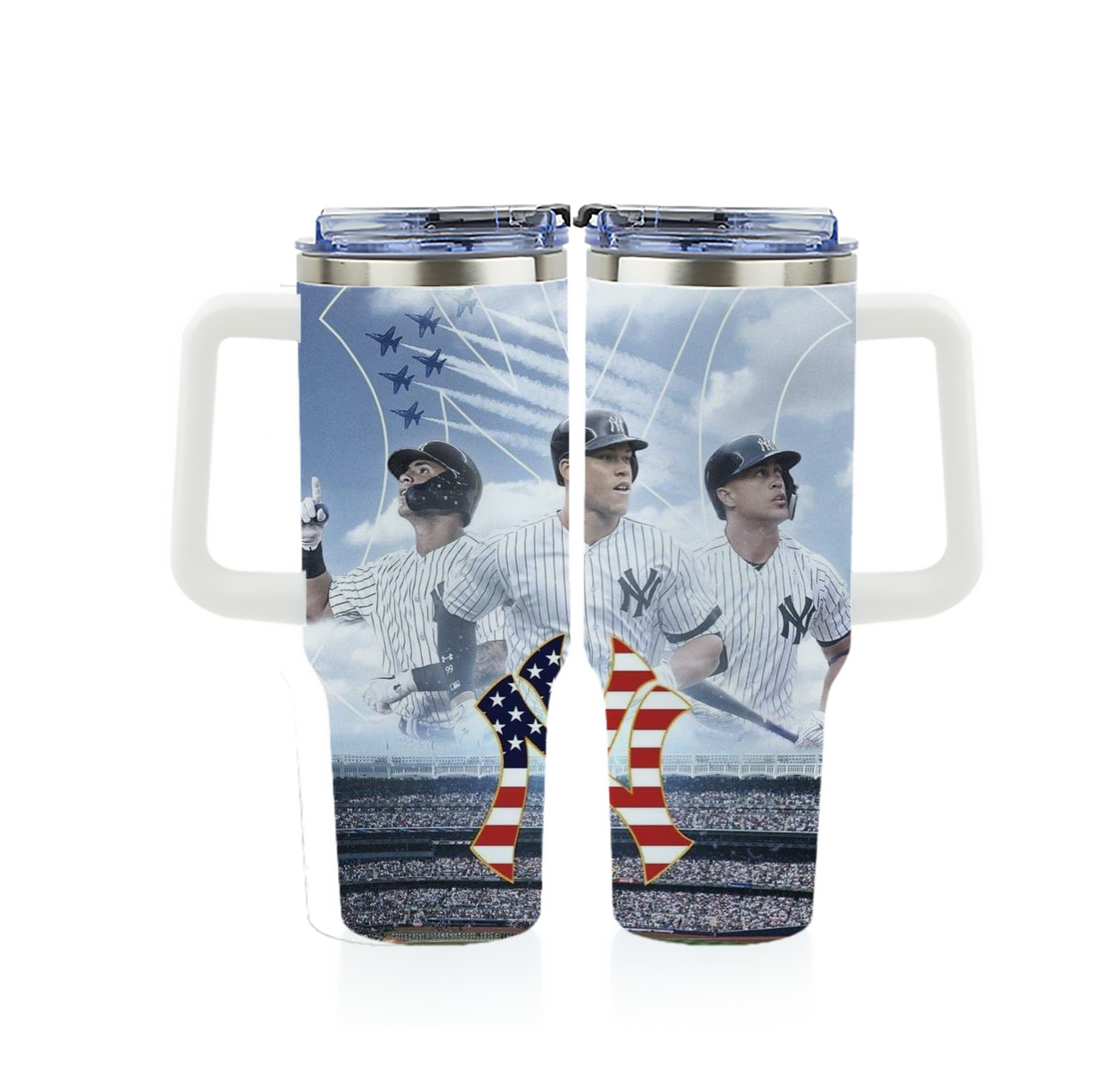 New York Yankees 161 40oz Full Wrap Car Tumbler – Durable Stainless Steel Travel Mug With Vibrant UV Print – Double Wall Insulated, Fits Most Car Cup Holders